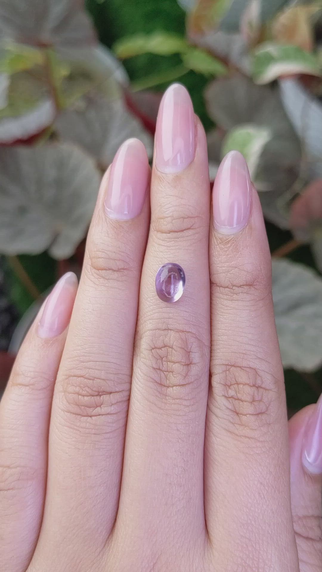1.33 Ct. Purple Cabochon Amethyst from Ceylon (Sri Lanka) Size Video