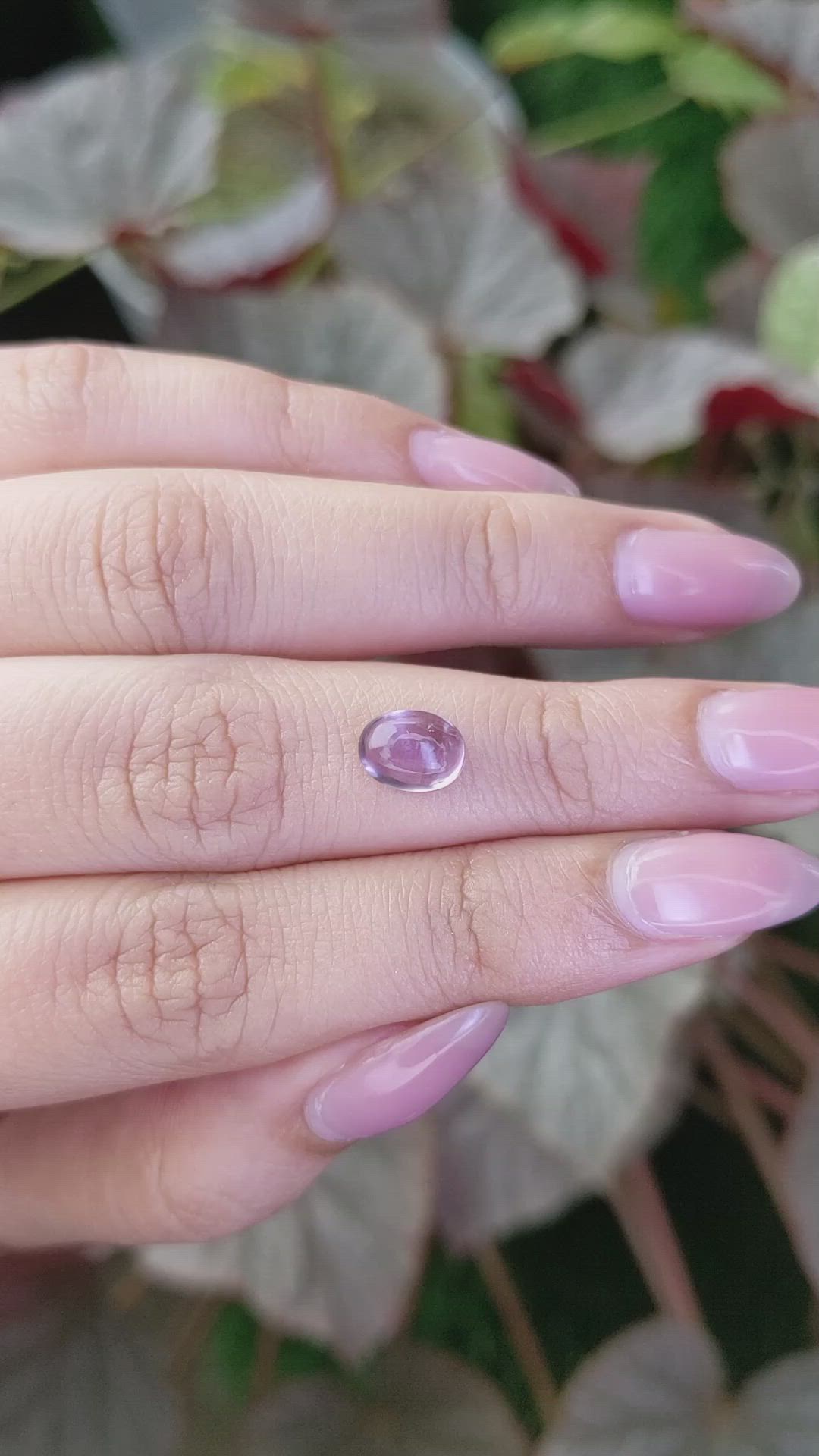 1.33 Ct. Purple Cabochon Amethyst from Ceylon (Sri Lanka) Size Video