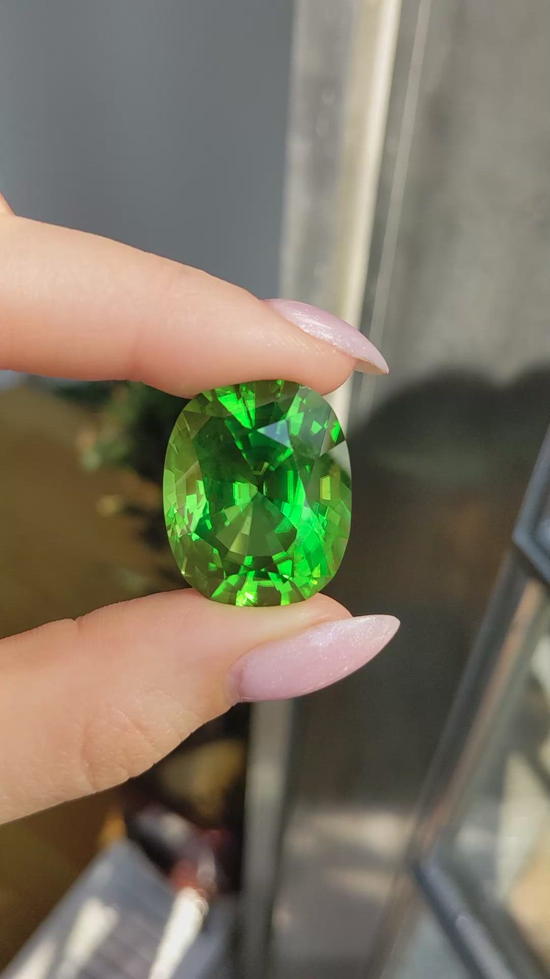63.21 Ct. Green (Lime Green) Peridot from Pakistan Size Video