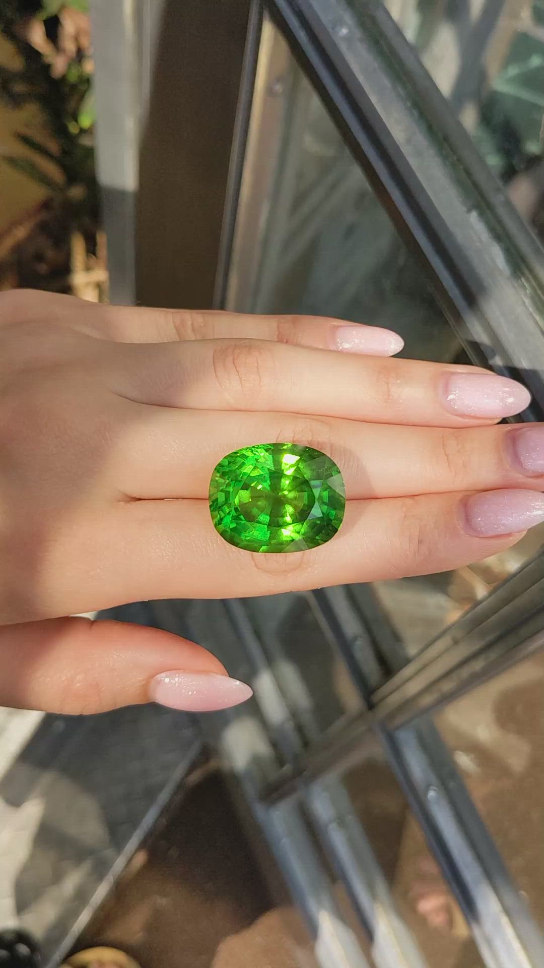 63.21 Ct. Green (Lime Green) Peridot from Pakistan Size Video