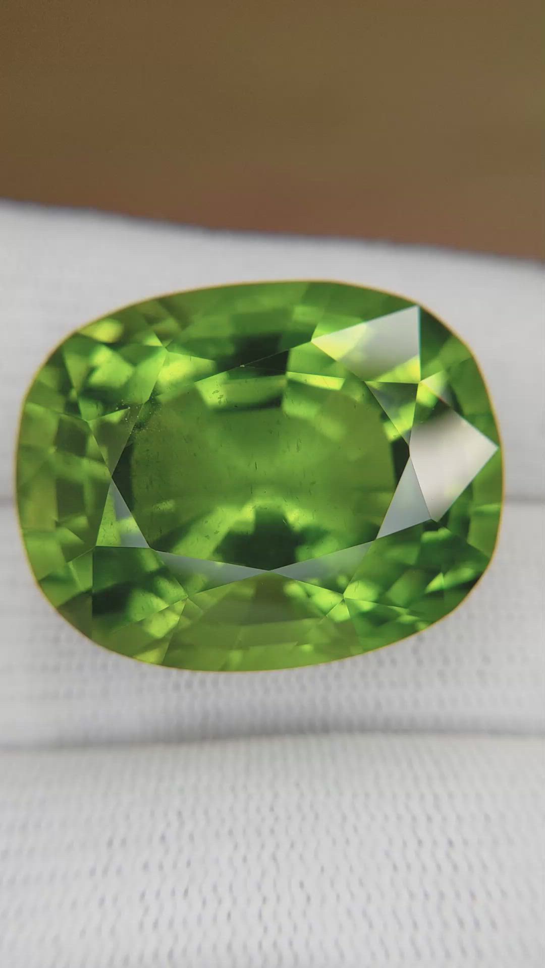 63.21 Ct. Green (Lime Green) Peridot from Pakistan Size Video