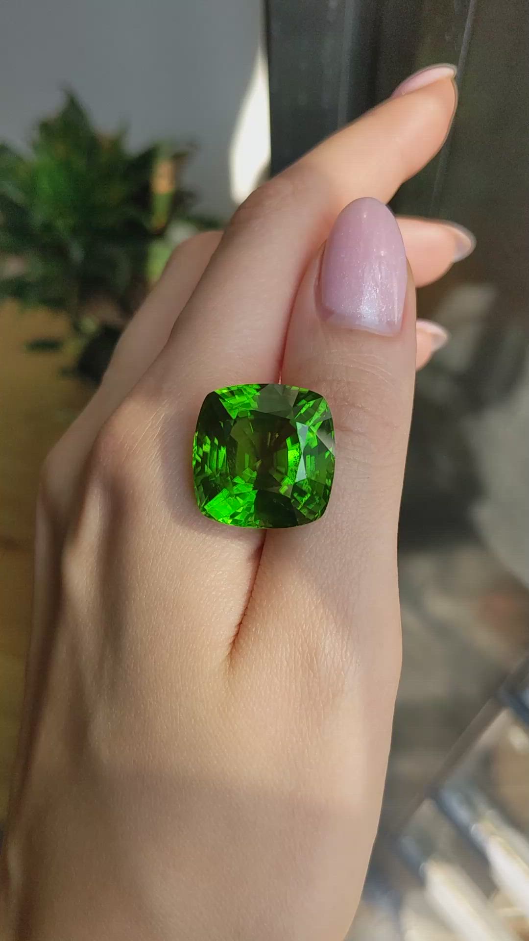 44.98 Ct. Green (Lime Green) Peridot from Pakistan Size Video