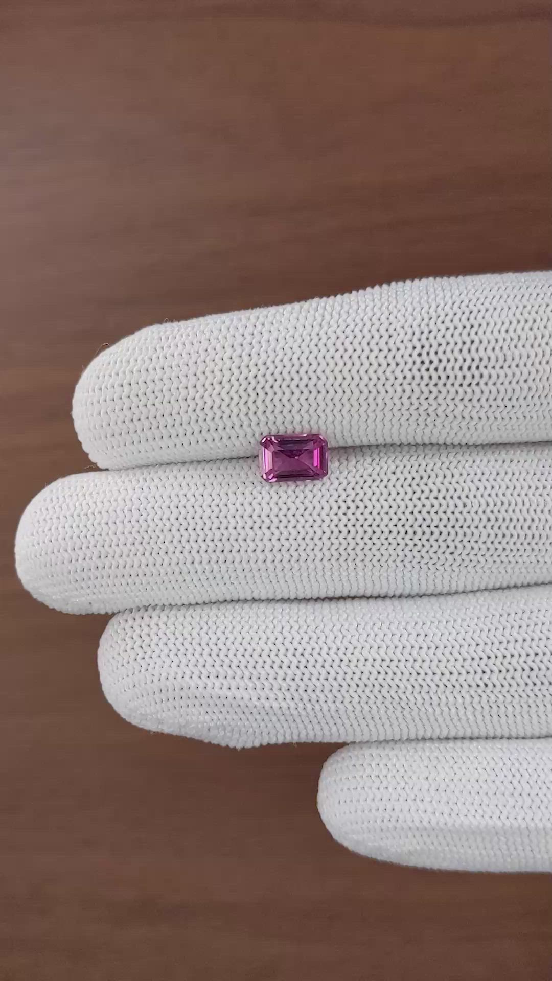 1.52 Ct. Purplish Pink Garnet from Ceylon (Sri Lanka) Size Video
