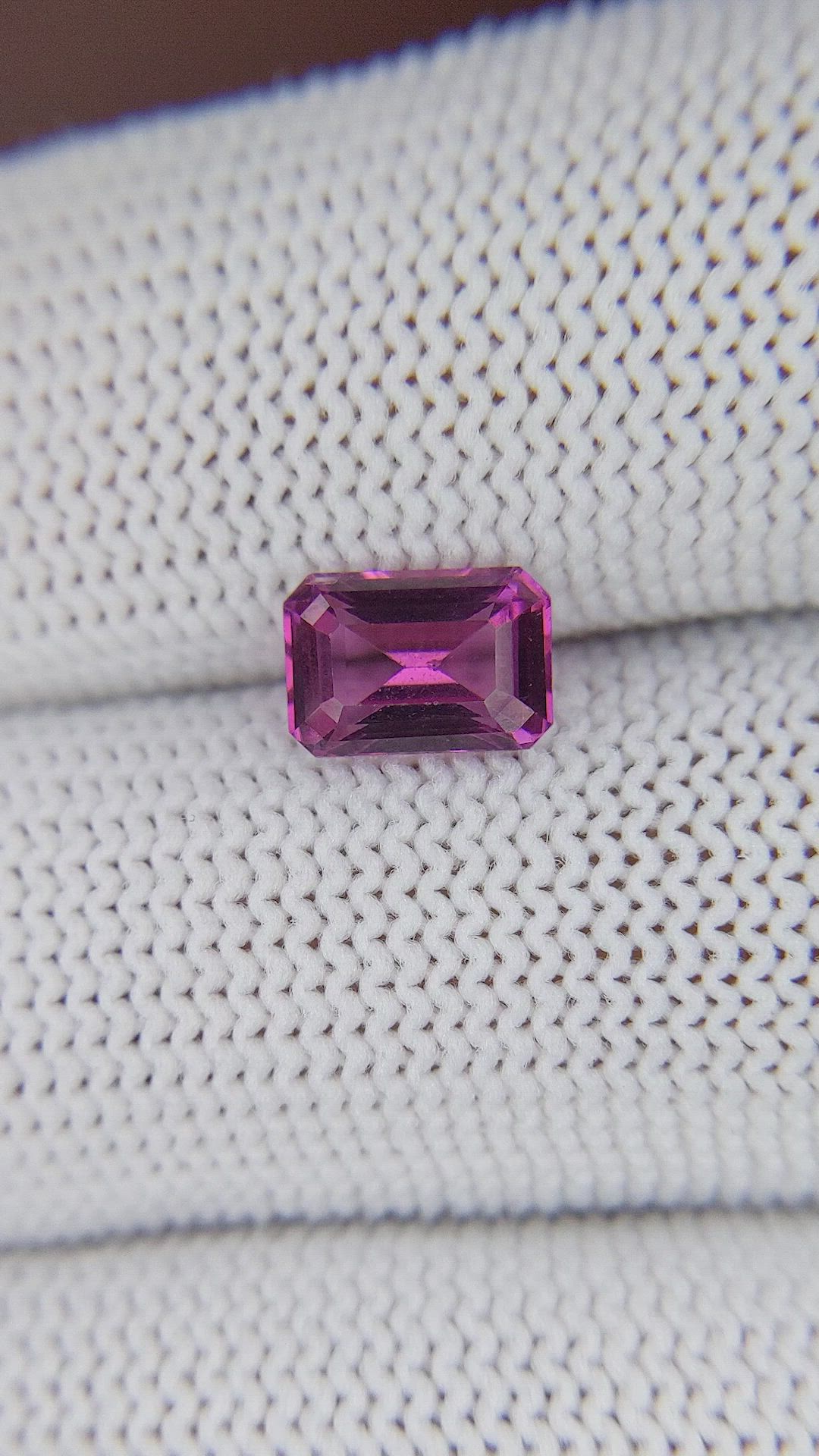 1.52 Ct. Purplish Pink Garnet from Ceylon (Sri Lanka) Size Video