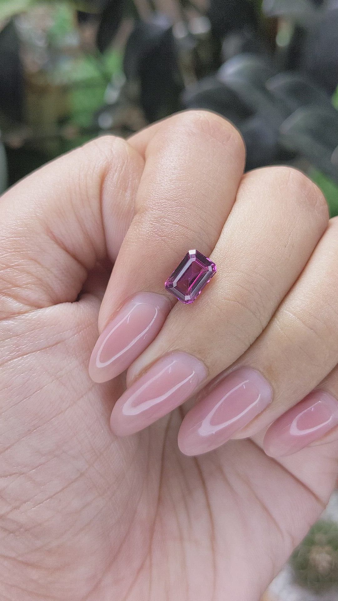 1.52 Ct. Purplish Pink Garnet from Ceylon (Sri Lanka) Size Video