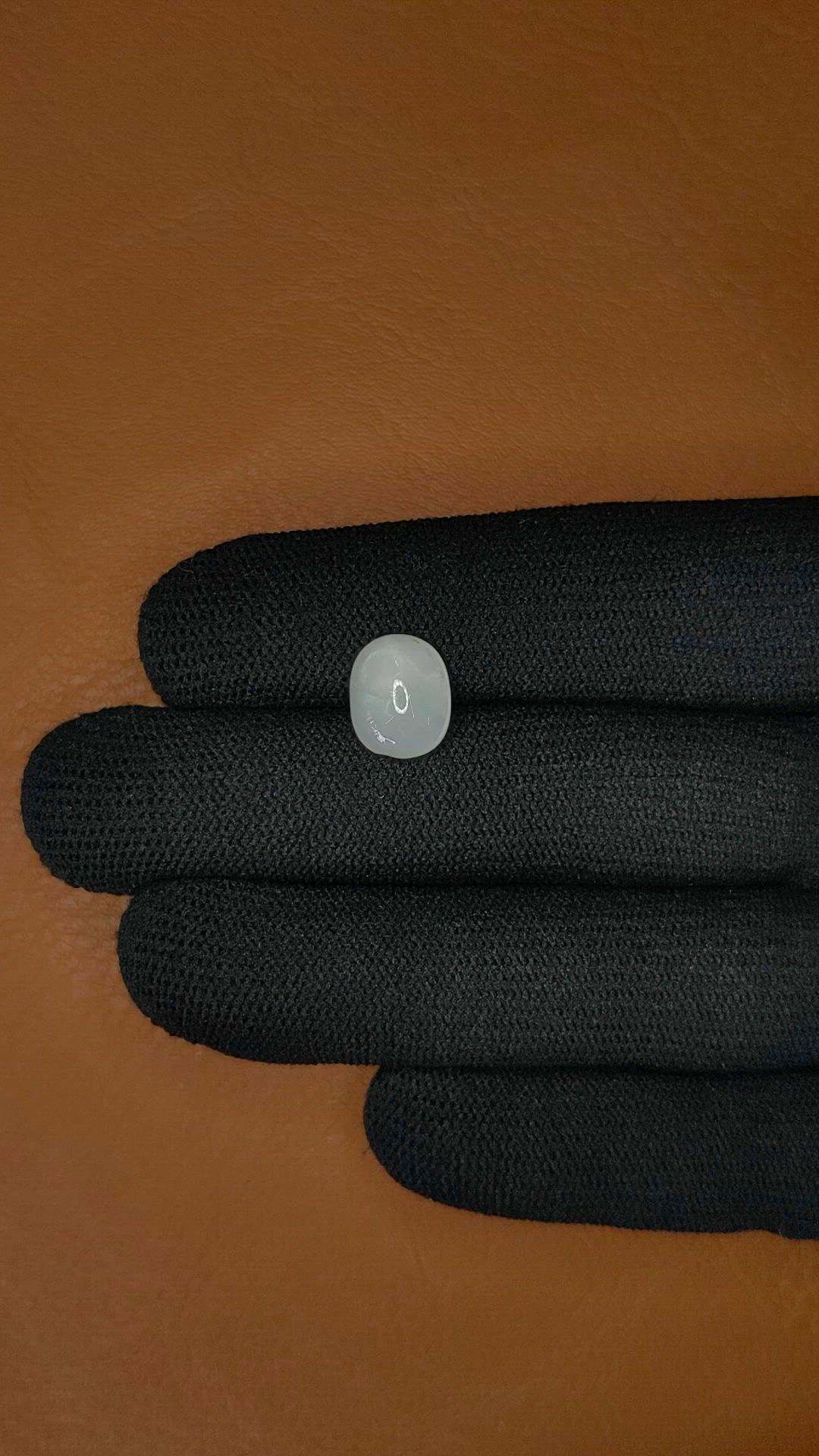 3.86 Ct. White Cabochon Moonstone from Ceylon (Sri Lanka) Size Video