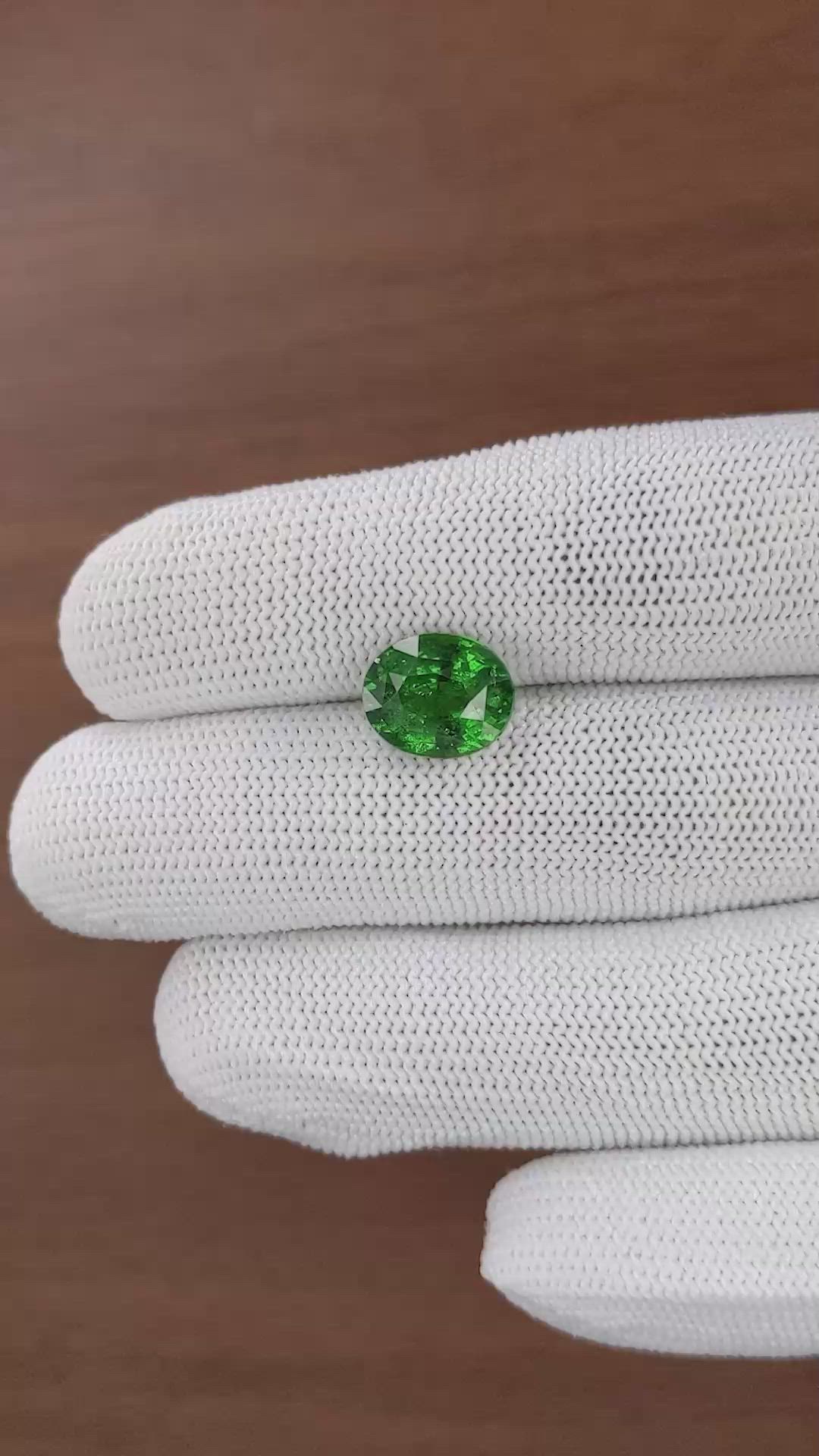 5.02 Ct. Tsavorite Garnet from Kenya Size Video