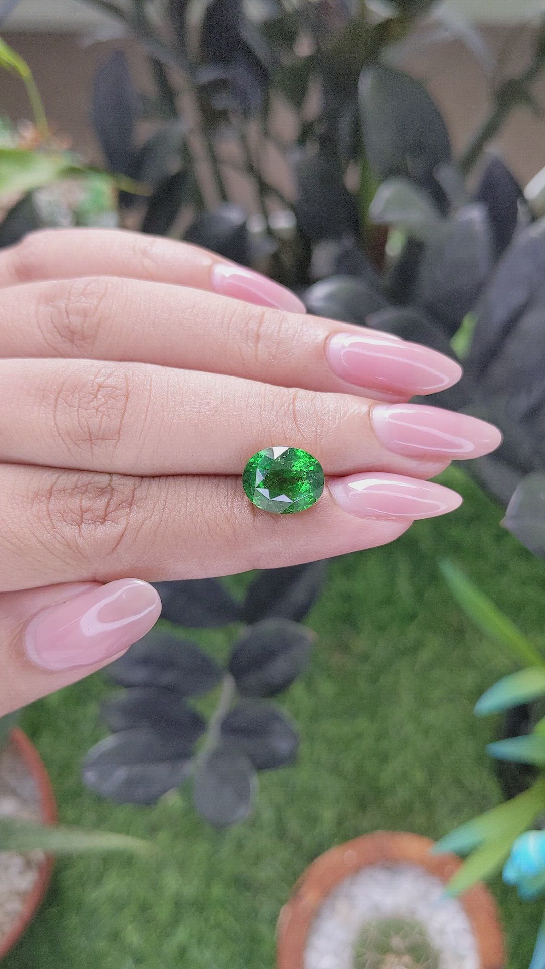 5.02 Ct. Tsavorite Garnet from Kenya Size Video