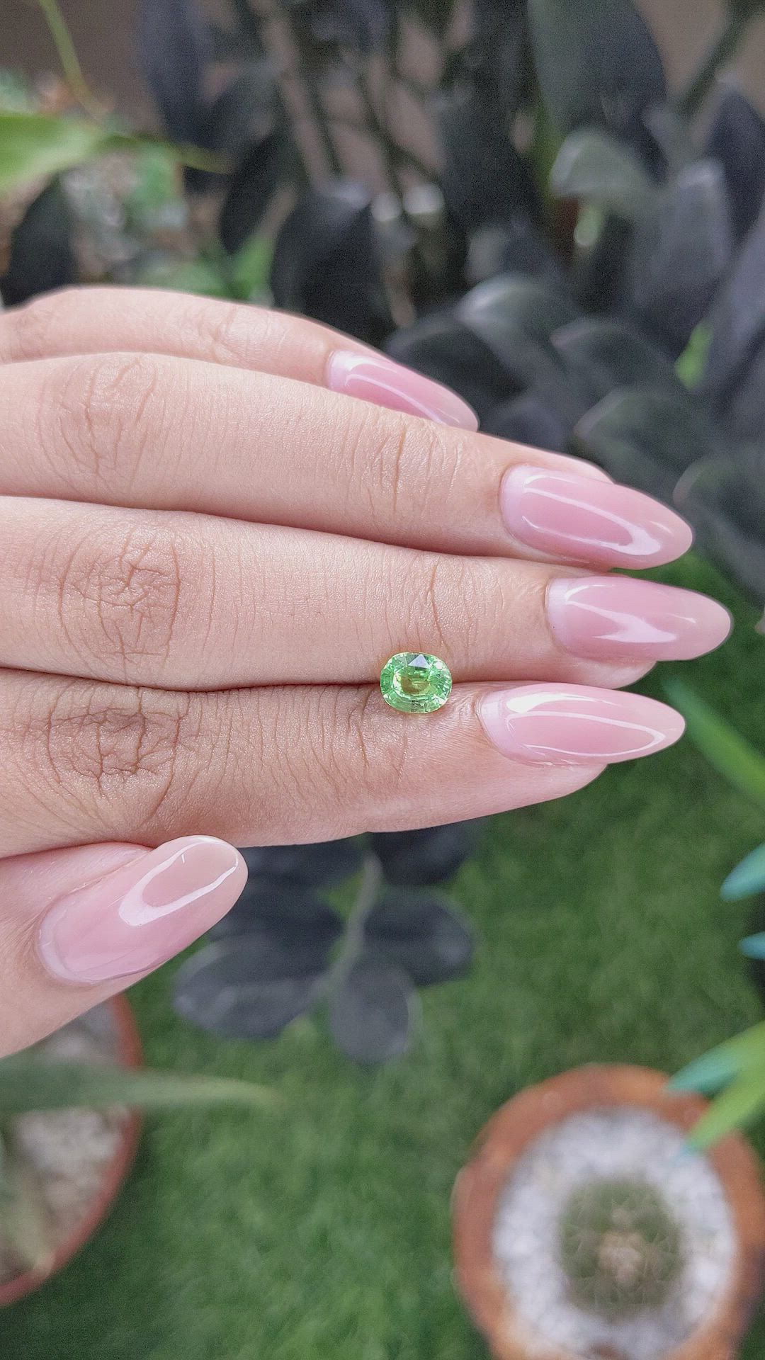 0.98 Ct. Tsavorite Garnet from Kenya Size Video