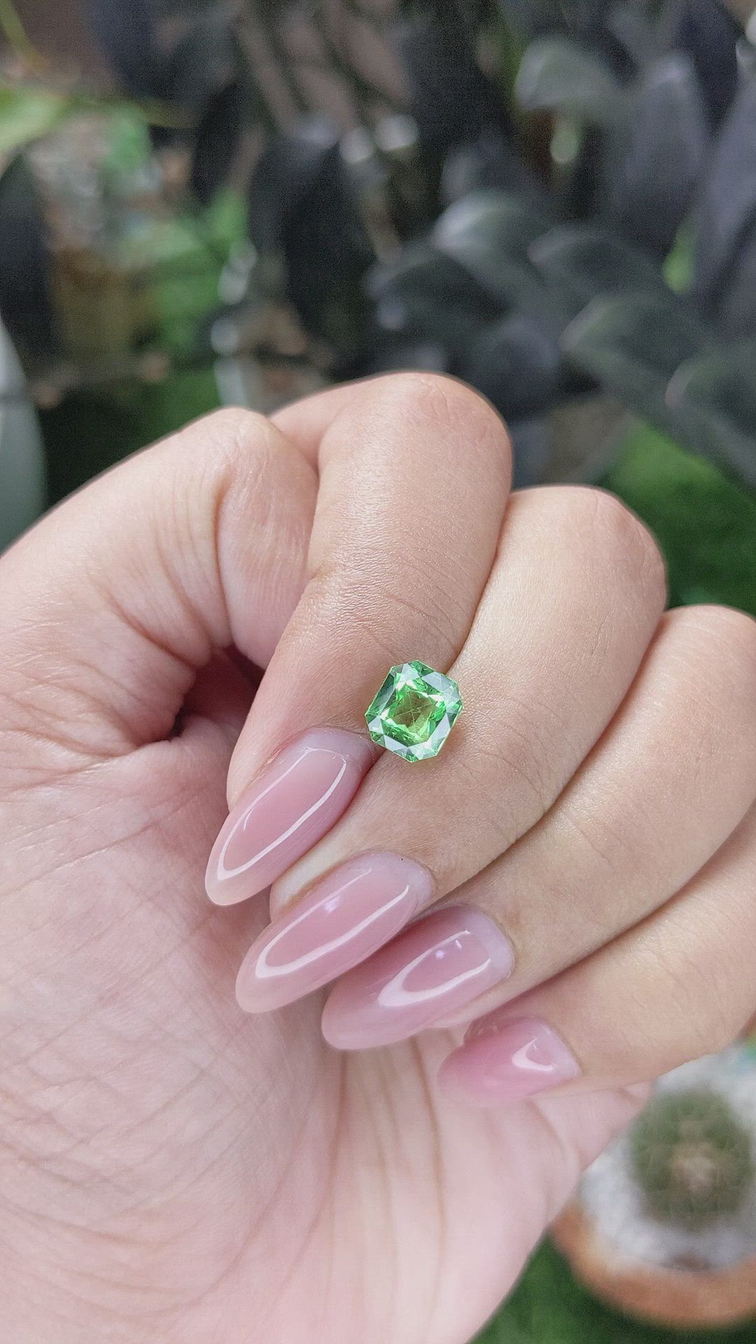 1.68 Ct. Tsavorite Garnet from Tanzania Size Video