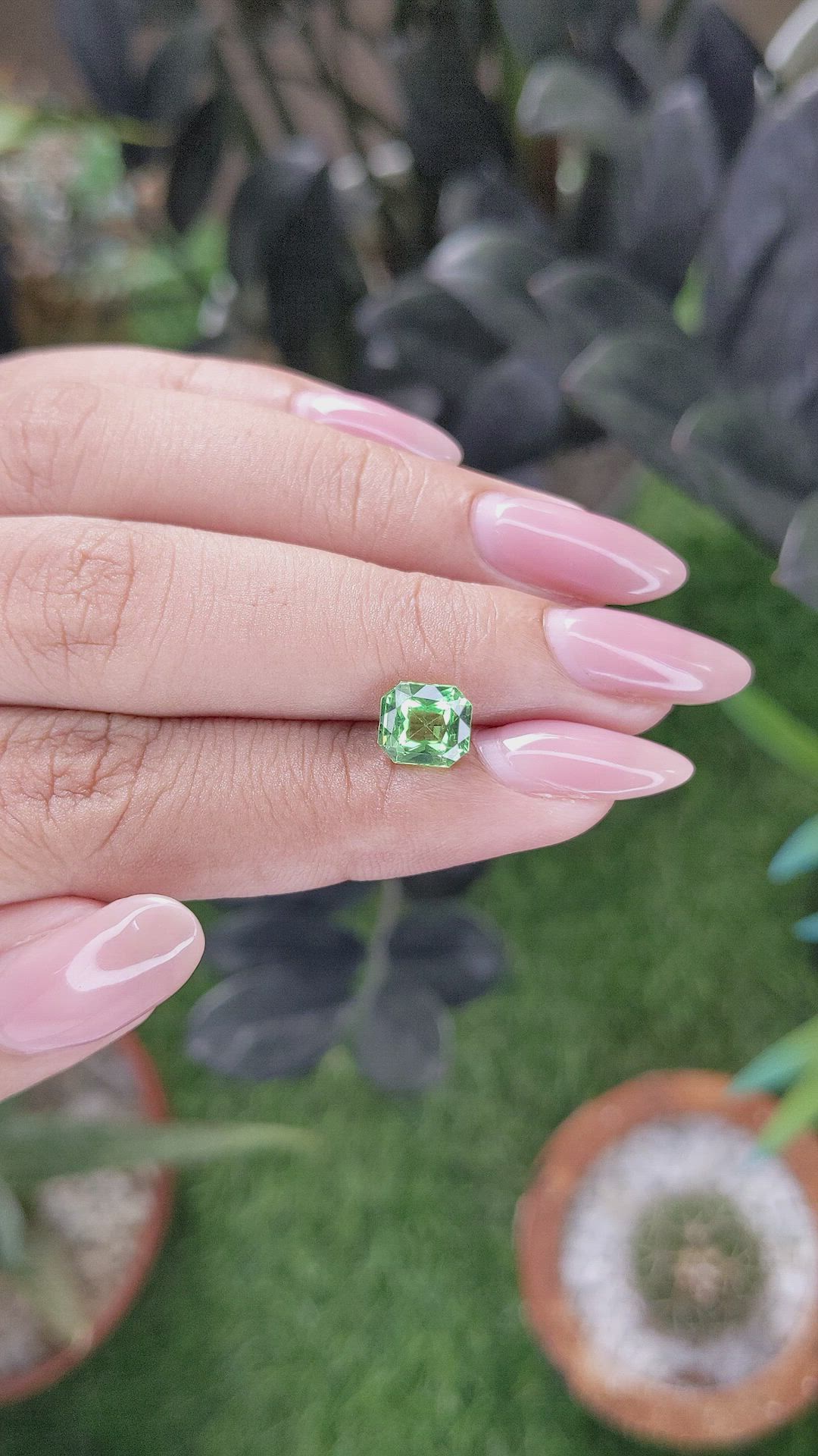 1.68 Ct. Tsavorite Garnet from Tanzania Size Video