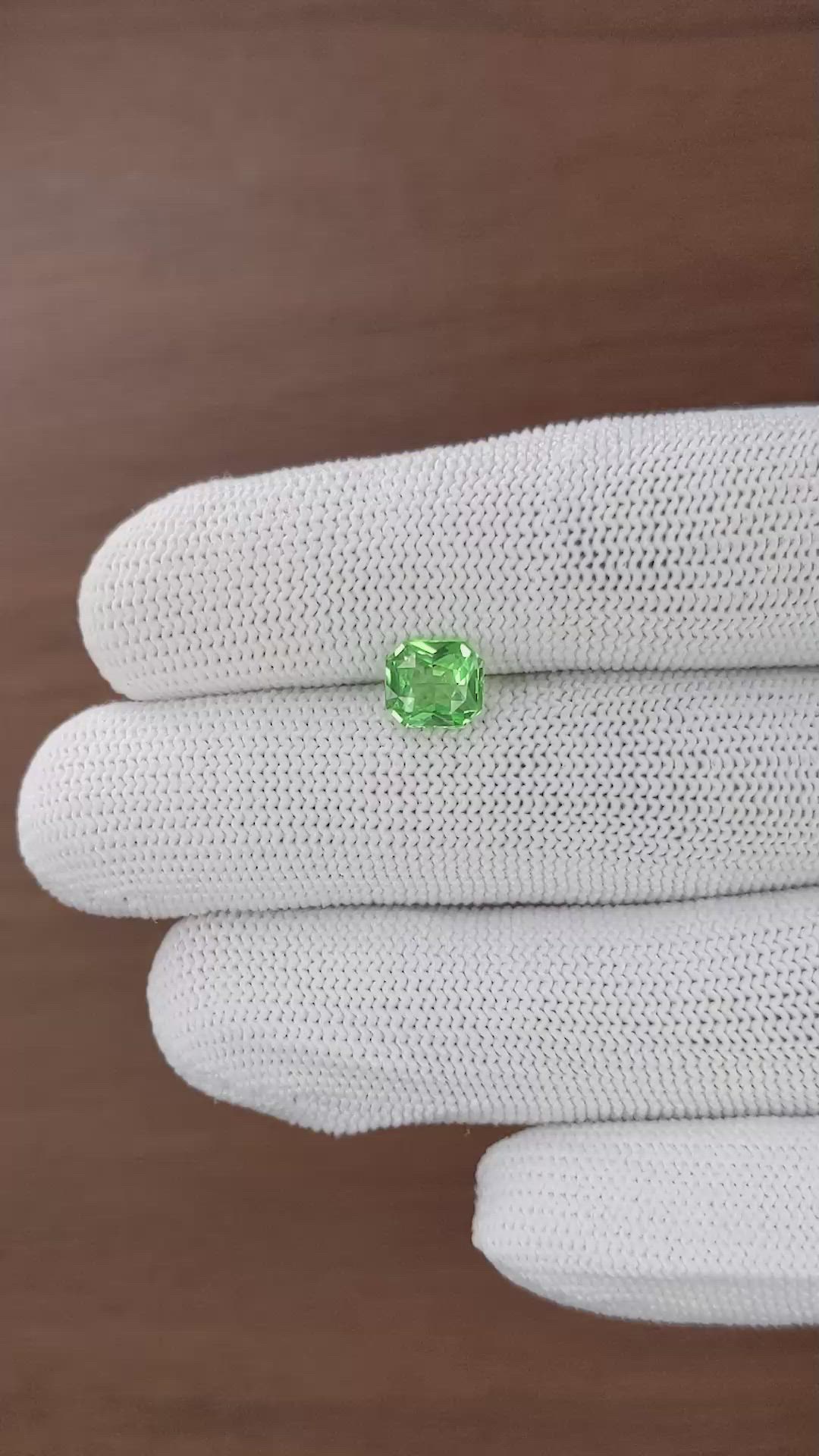1.68 Ct. Tsavorite Garnet from Tanzania Size Video