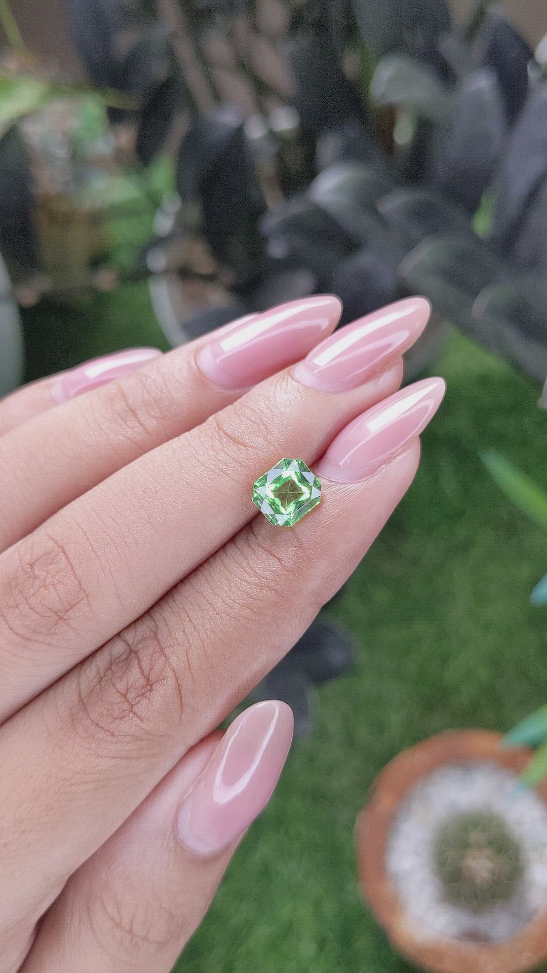 1.68 Ct. Tsavorite Garnet from Tanzania Size Video