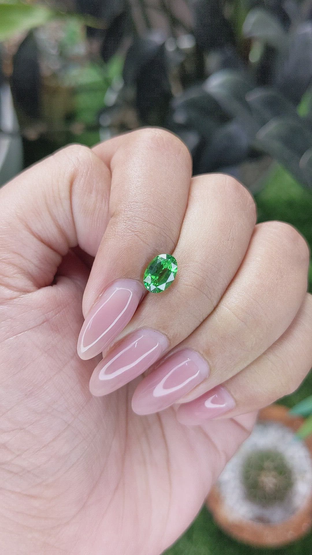 1.35 Ct. Tsavorite Garnet from Tanzania Size Video