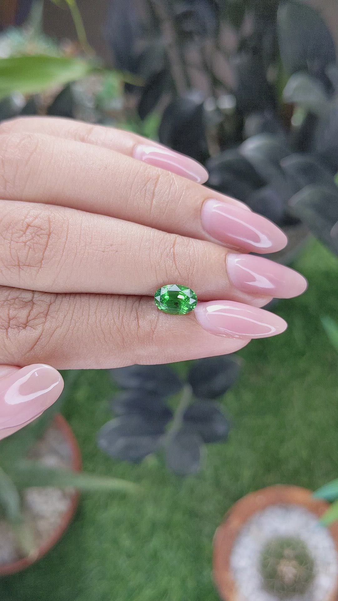 1.35 Ct. Tsavorite Garnet from Tanzania Size Video