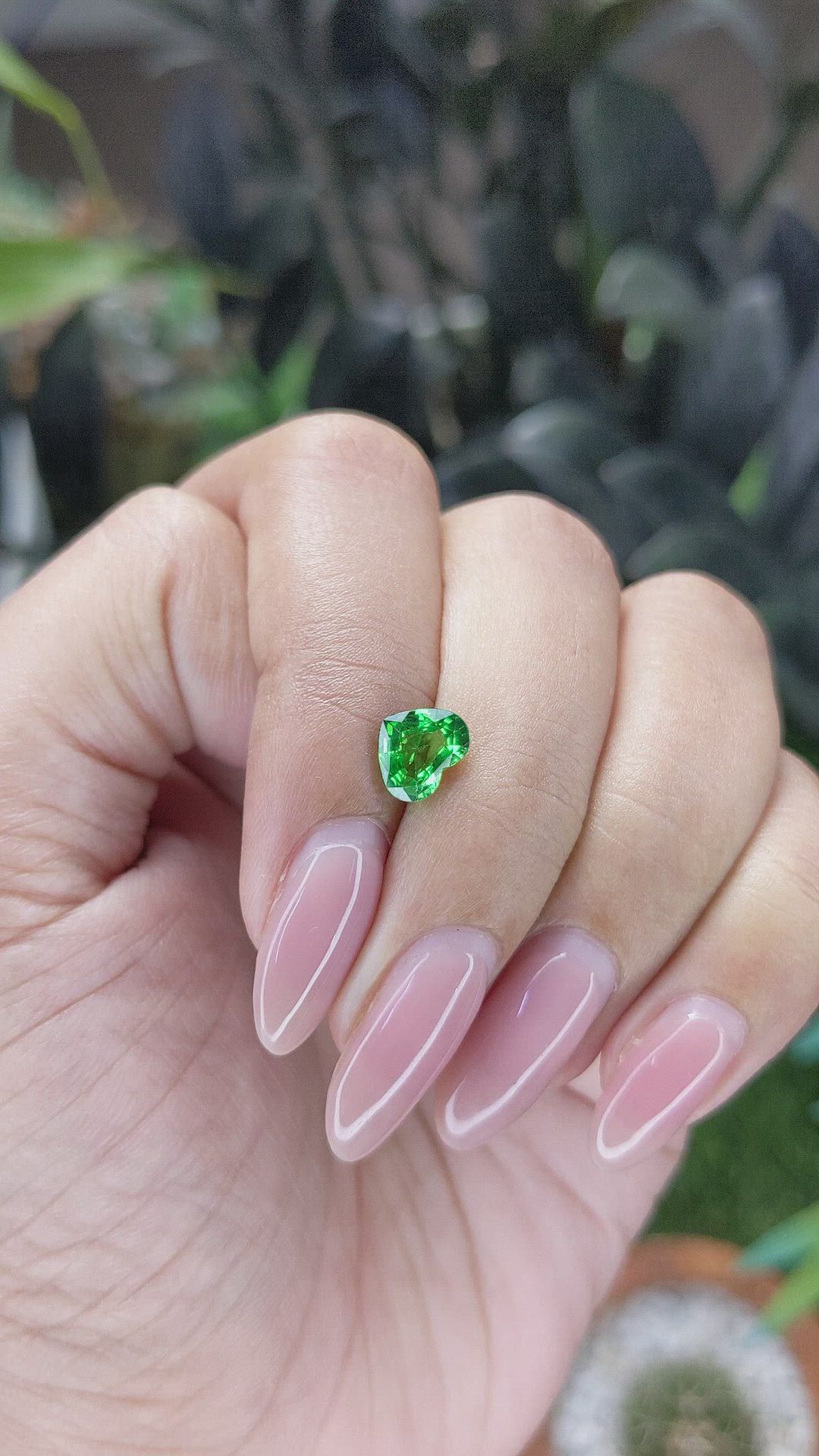 1.11 Ct. Tsavorite Garnet from Tanzania Size Video