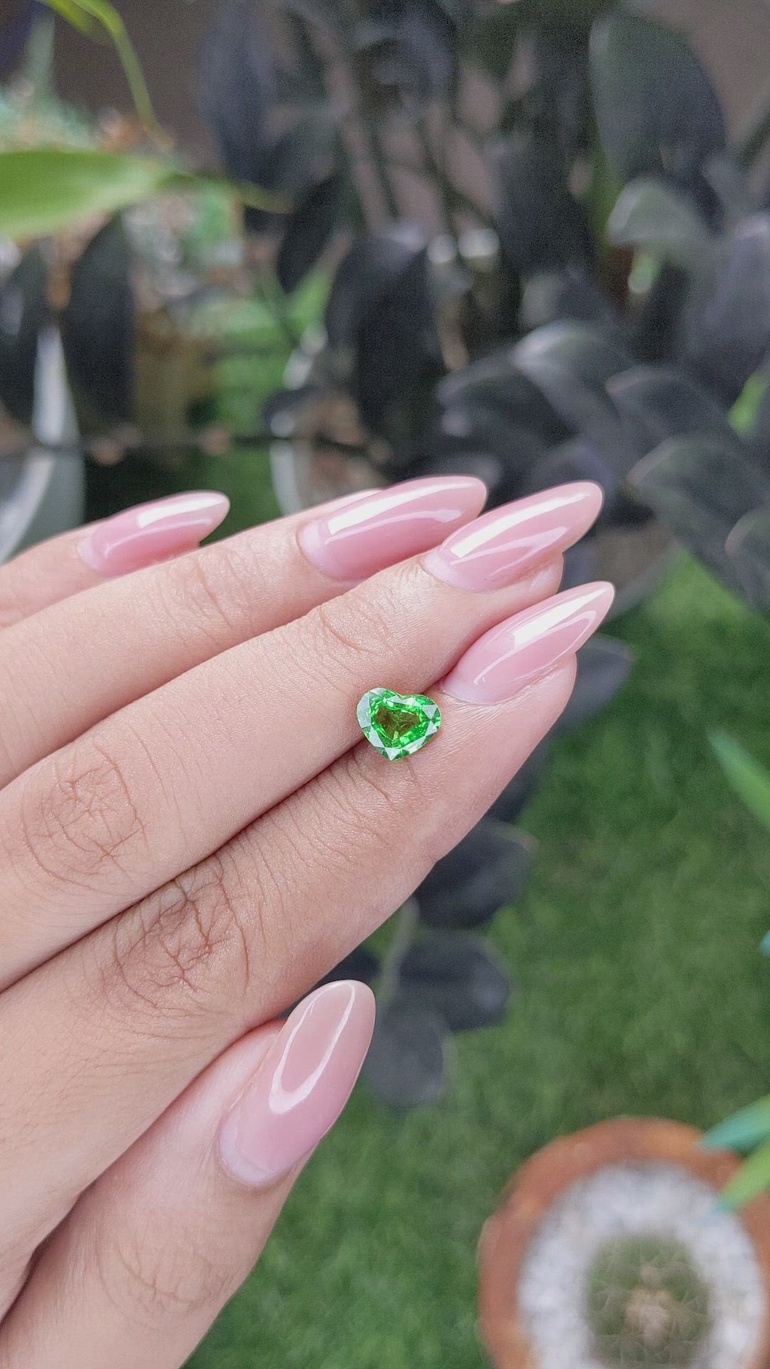 1.11 Ct. Tsavorite Garnet from Tanzania Size Video