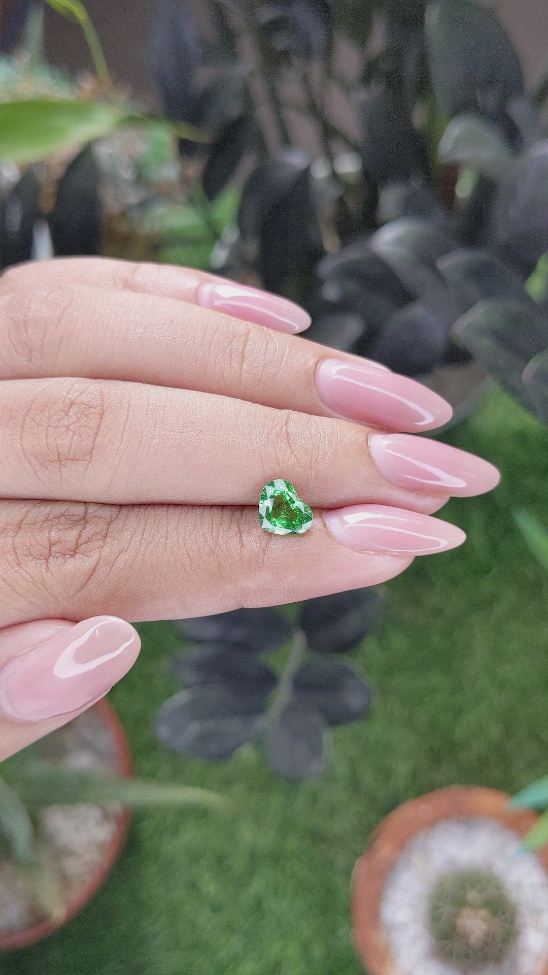 1.11 Ct. Tsavorite Garnet from Tanzania Size Video