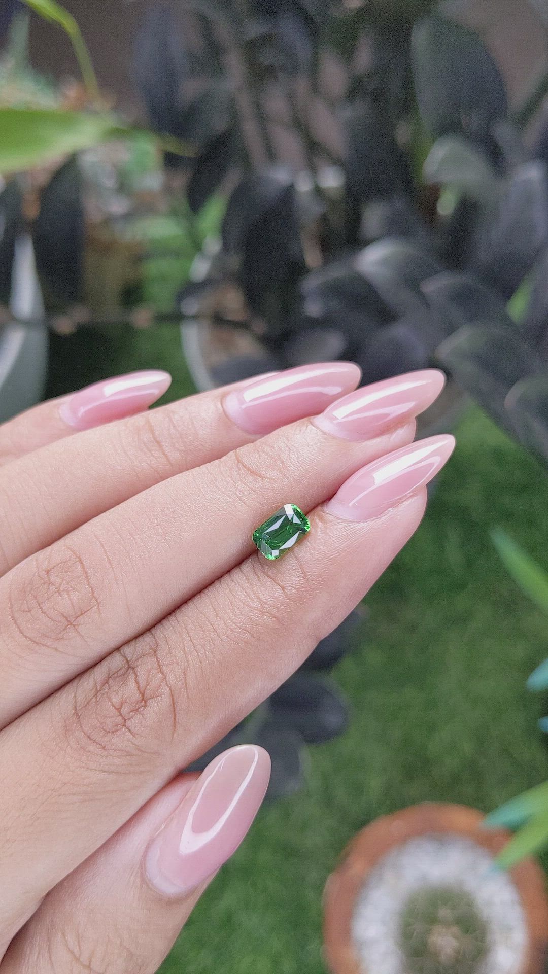 1.08 Ct. Tsavorite Garnet from Tanzania Size Video