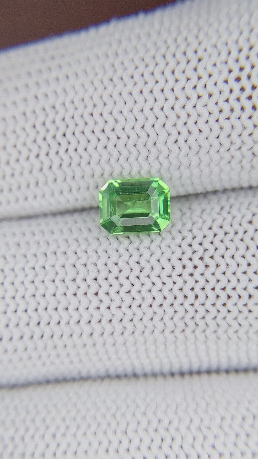 1.11 Ct. Tsavorite Garnet from Tanzania Size Video