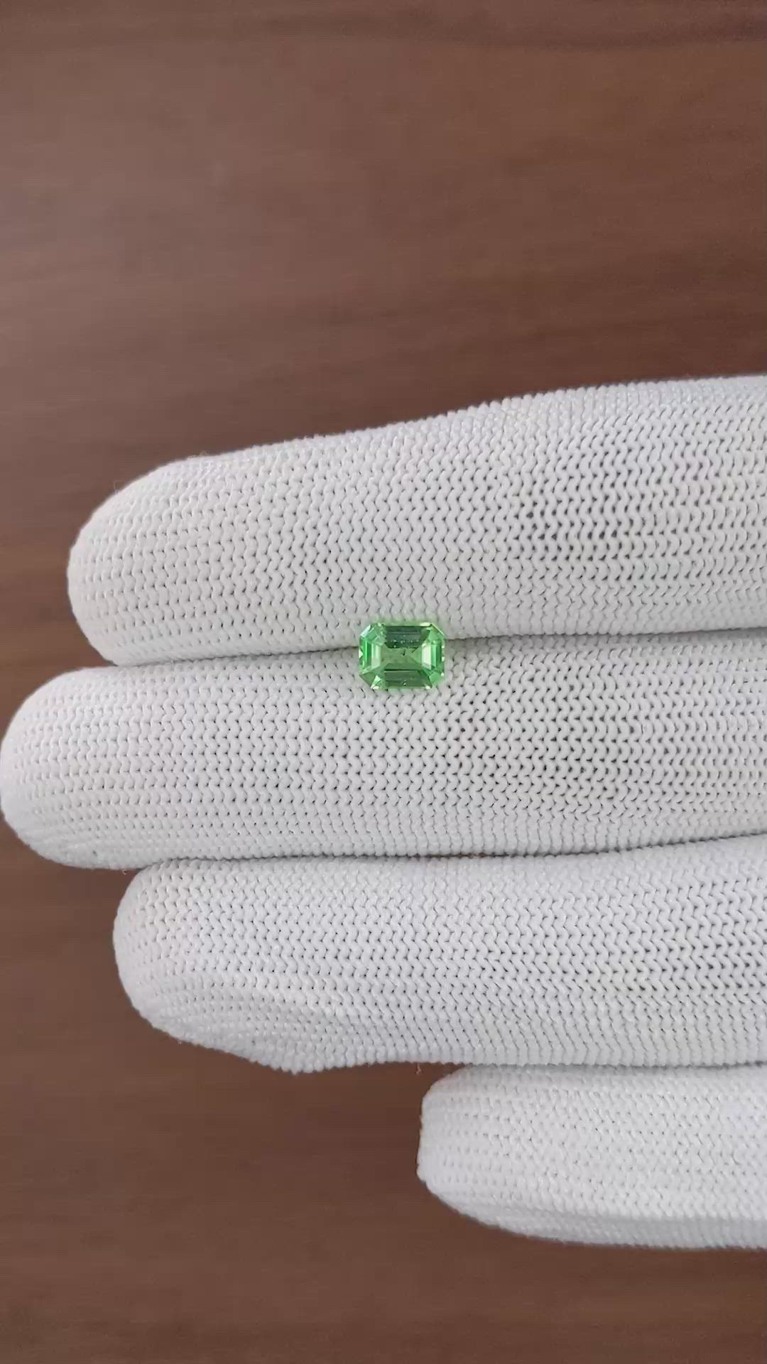 1.11 Ct. Tsavorite Garnet from Tanzania Size Video