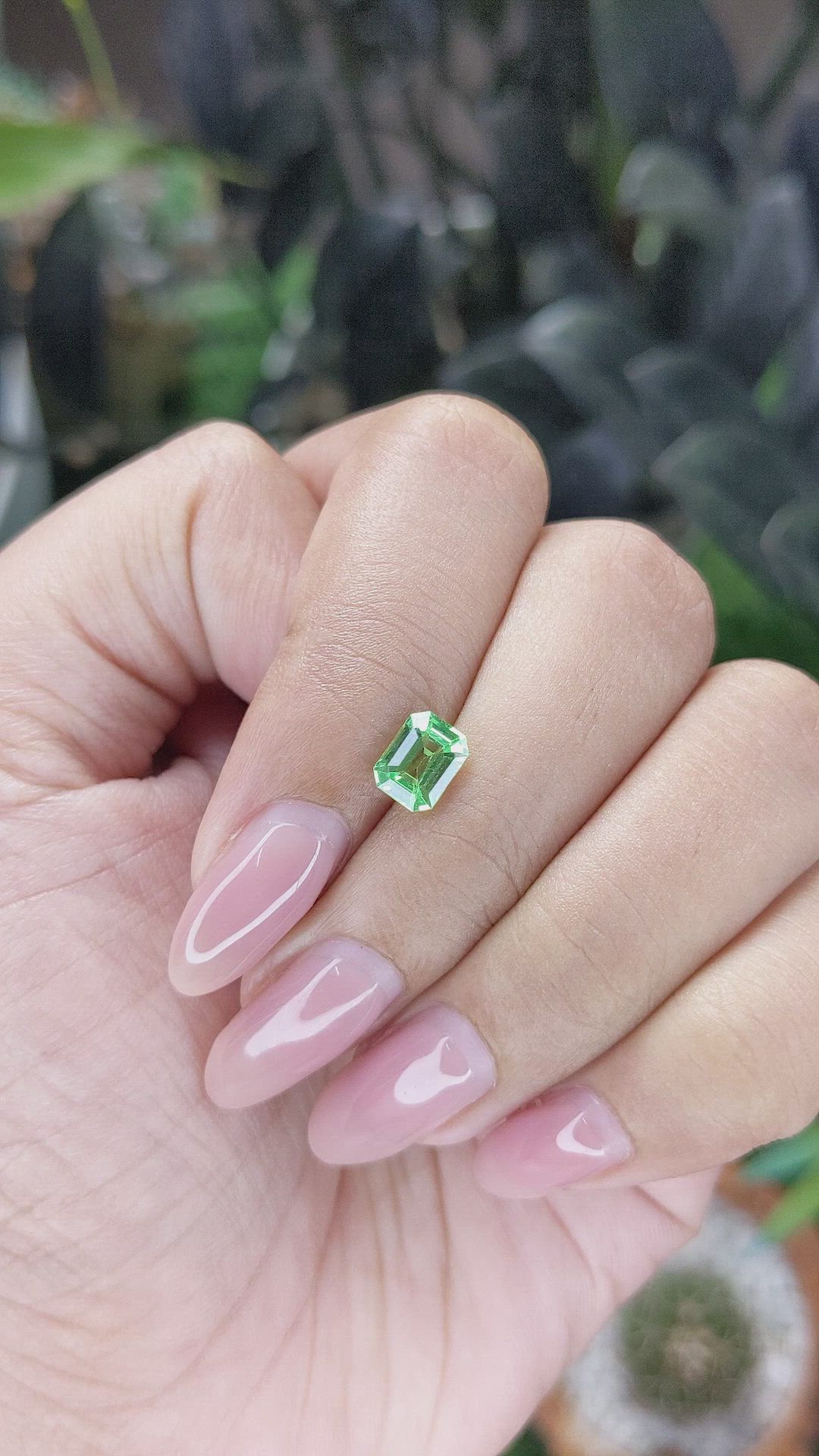 1.11 Ct. Tsavorite Garnet from Tanzania Size Video