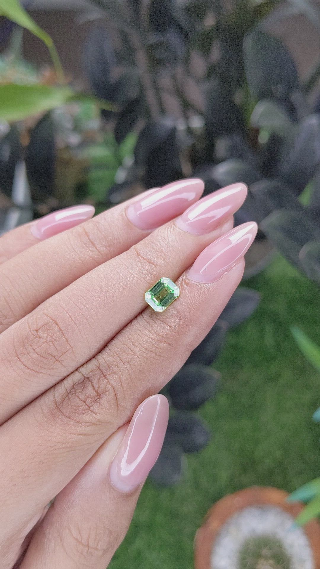 1.11 Ct. Tsavorite Garnet from Tanzania Size Video
