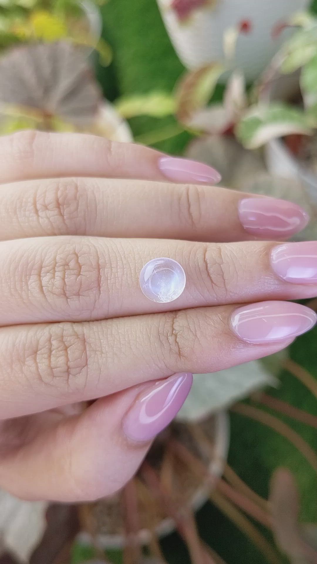 2.09 Ct. Blue Flash Cabochon Moonstone from Ceylon (Sri Lanka) Size Video