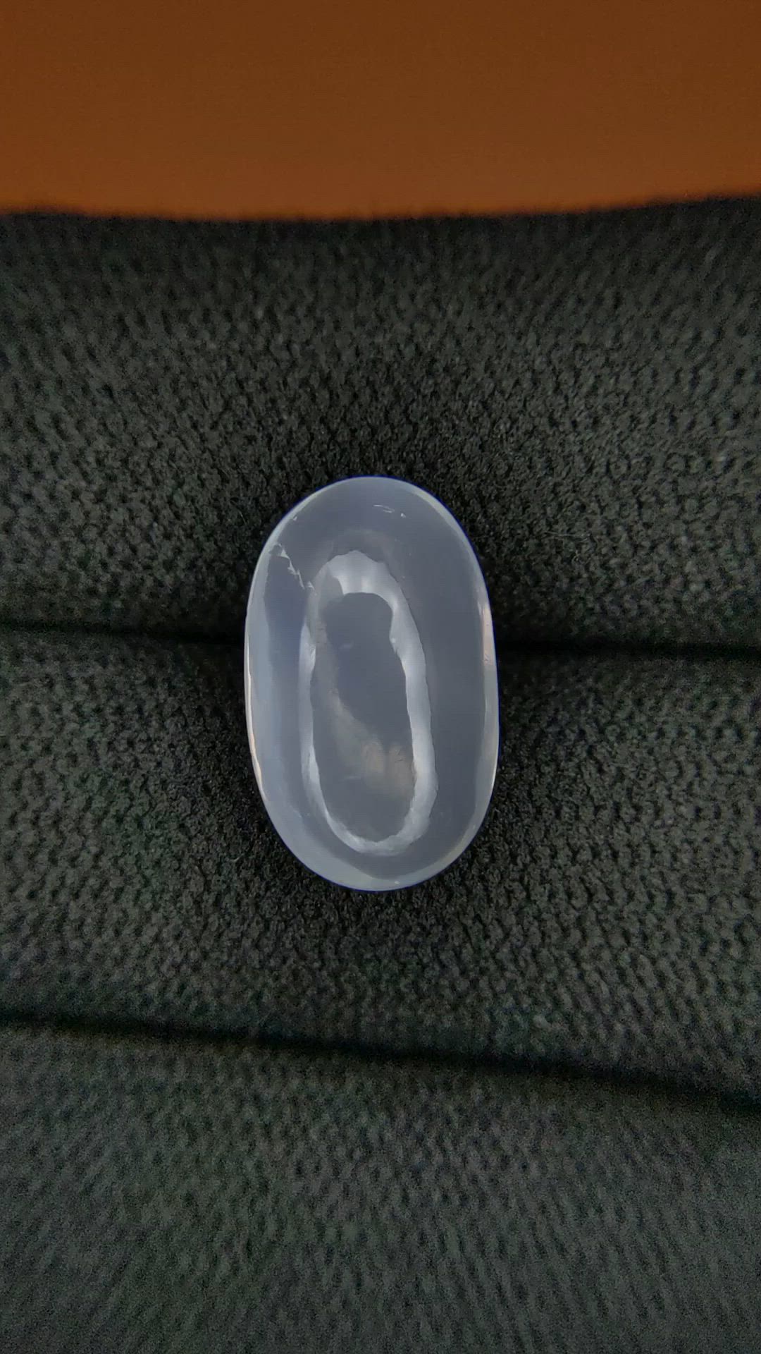 5.53 Ct. White Cabochon Moonstone from Ceylon (Sri Lanka) Size Video