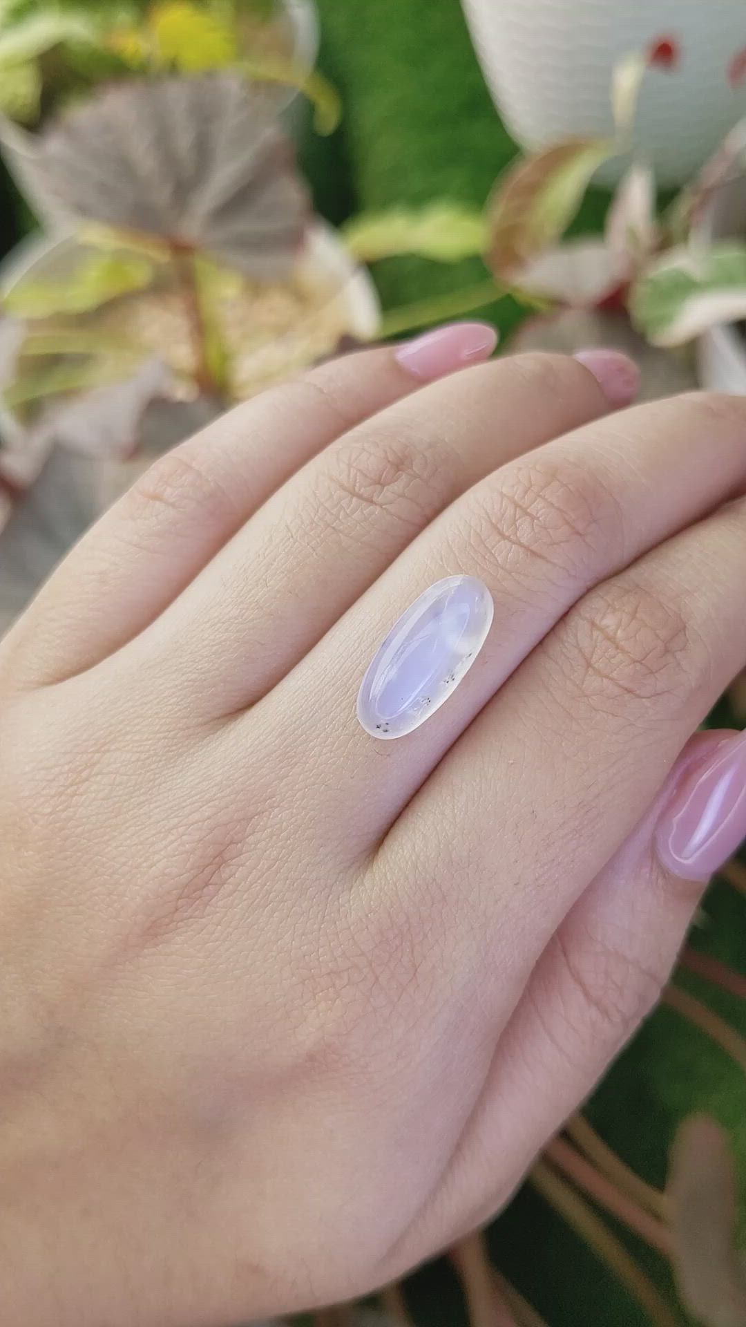 7.19 Ct. Blue Flash Cabochon Moonstone from Ceylon (Sri Lanka) Size Video