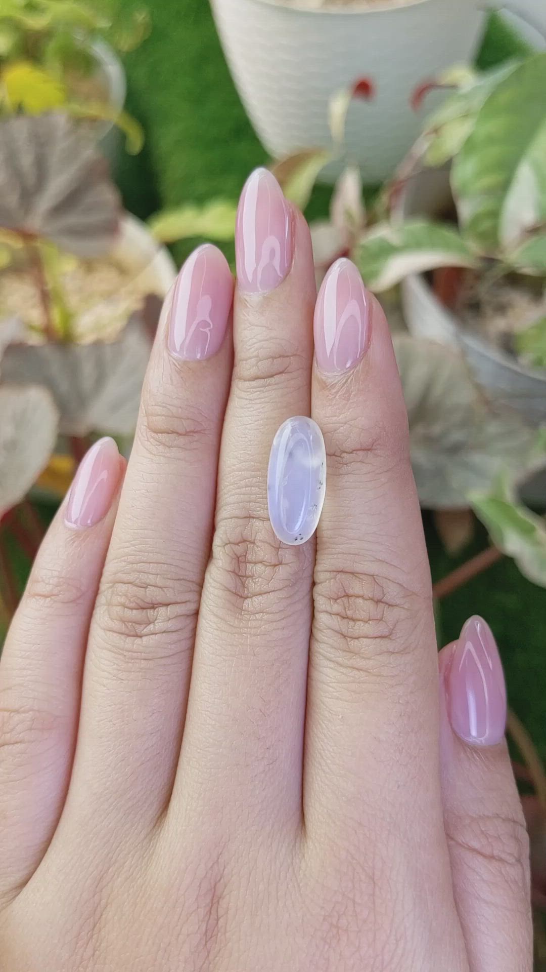 7.19 Ct. Blue Flash Cabochon Moonstone from Ceylon (Sri Lanka) Size Video