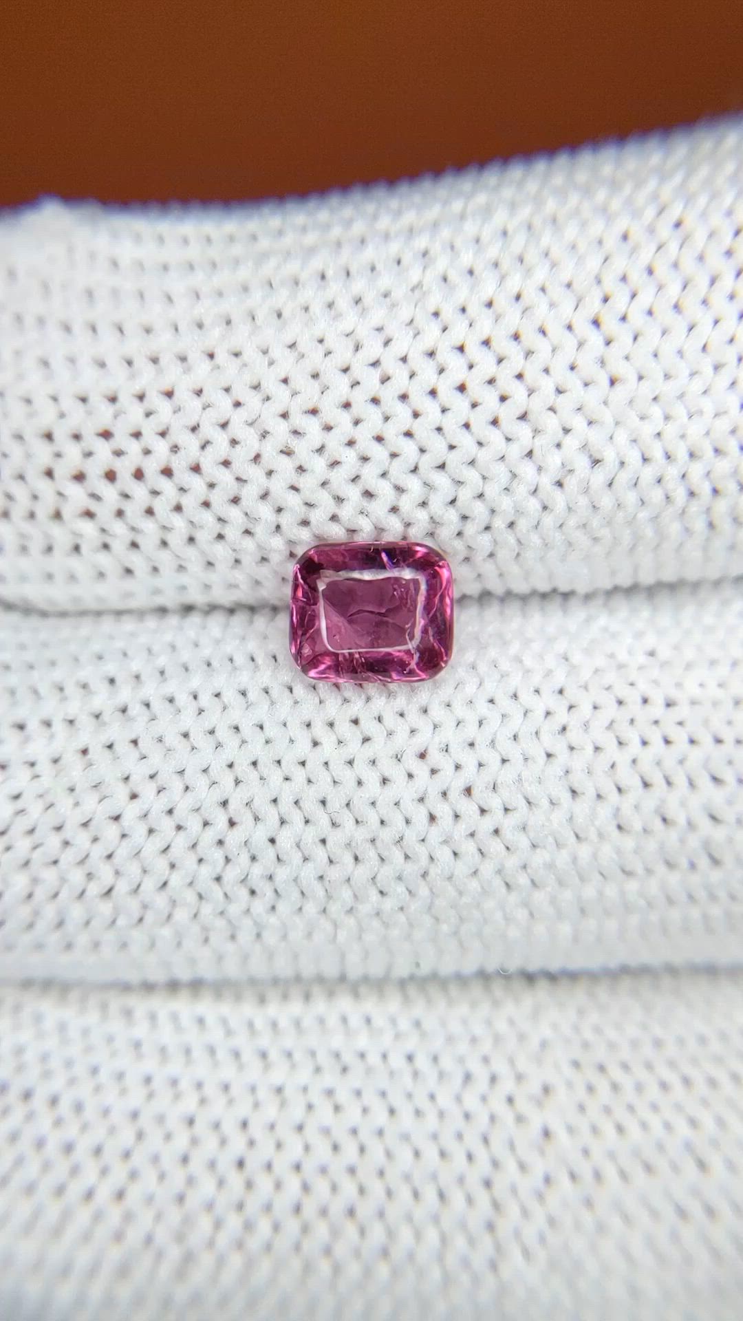 1.11 Ct. Purplish Pink Cabochon Garnet from Ceylon (Sri Lanka) Size Video