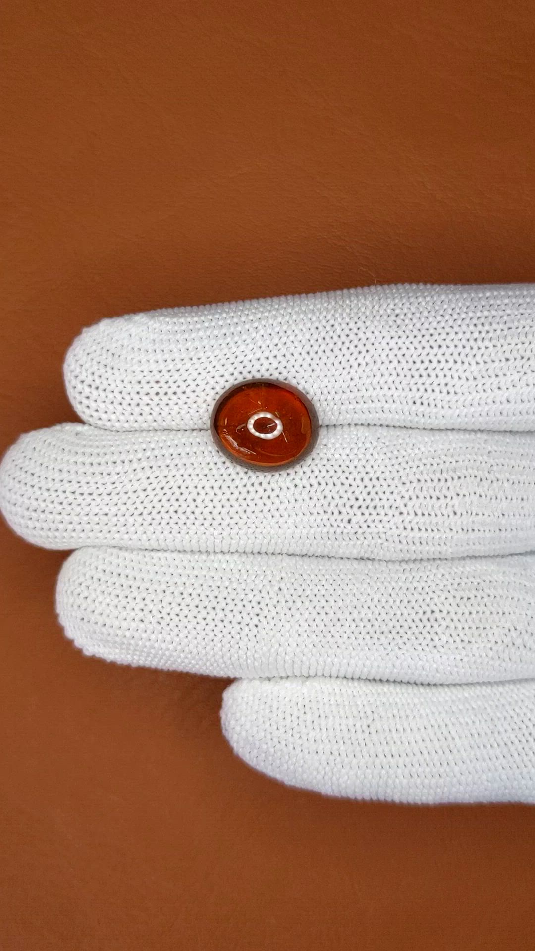 8.82 Ct. Reddish Orange Cabochon Hessonite Garnet from Madagascar Size Video
