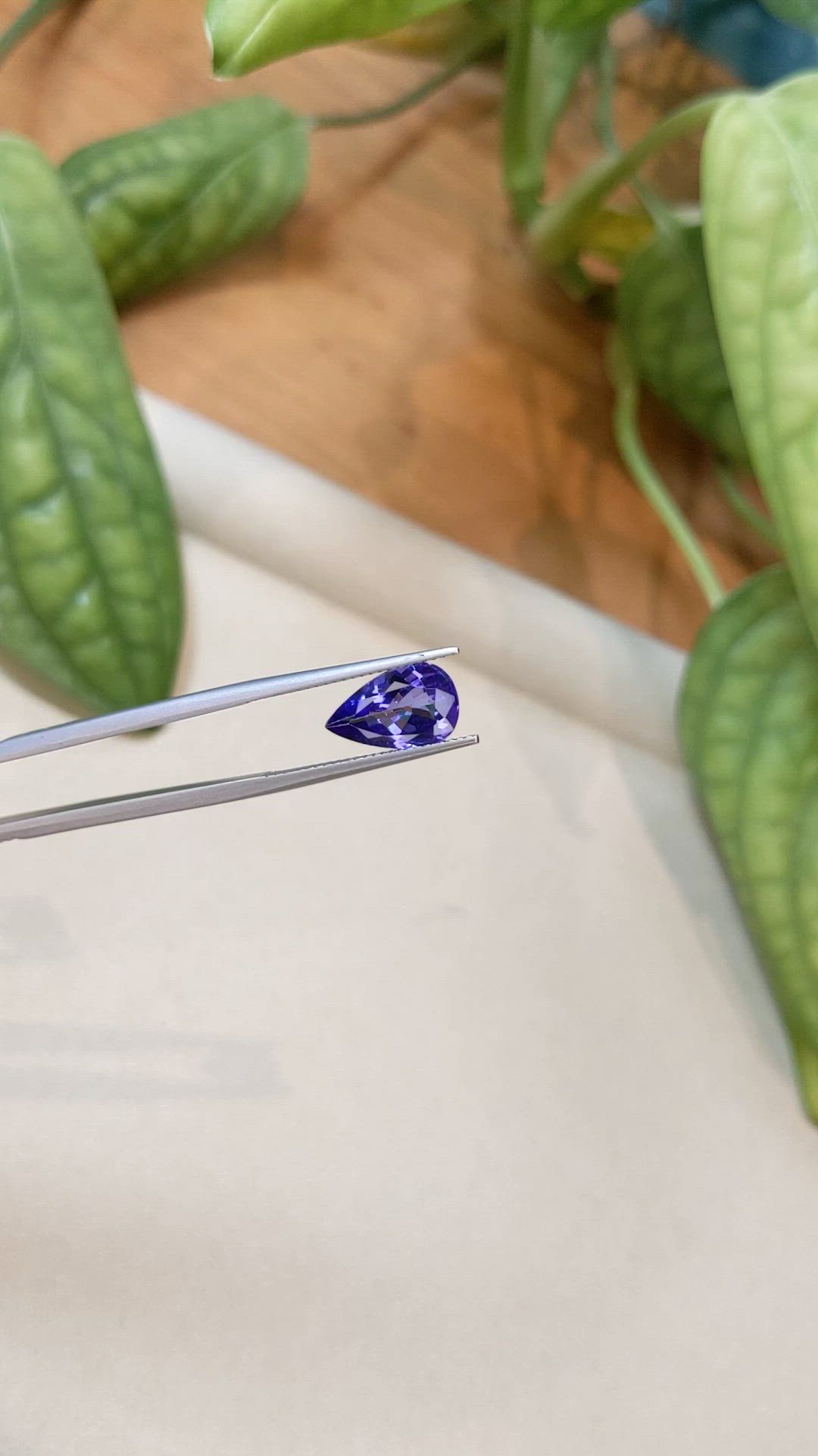 2.88 Ct. Violetish Blue Tanzanite from Tanzania Size Video