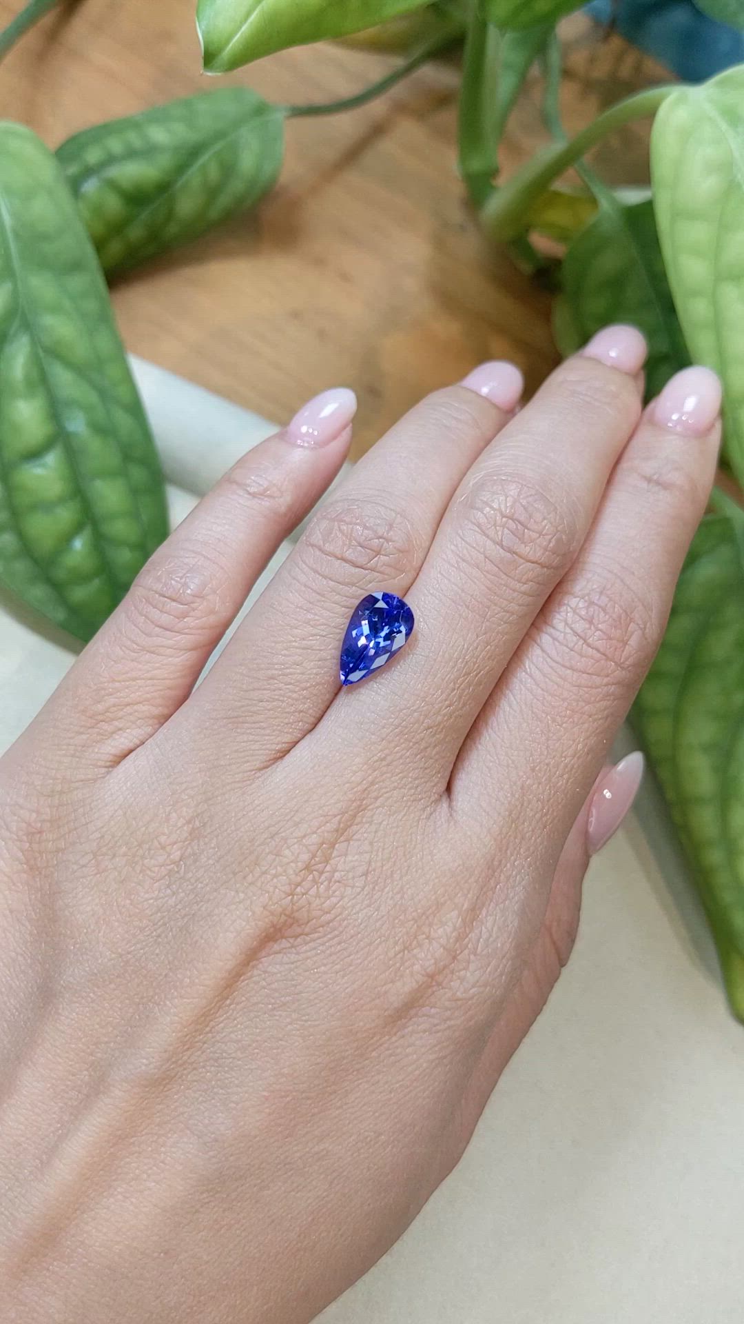 2.93 Ct. Violetish Blue Tanzanite from Tanzania Size Video