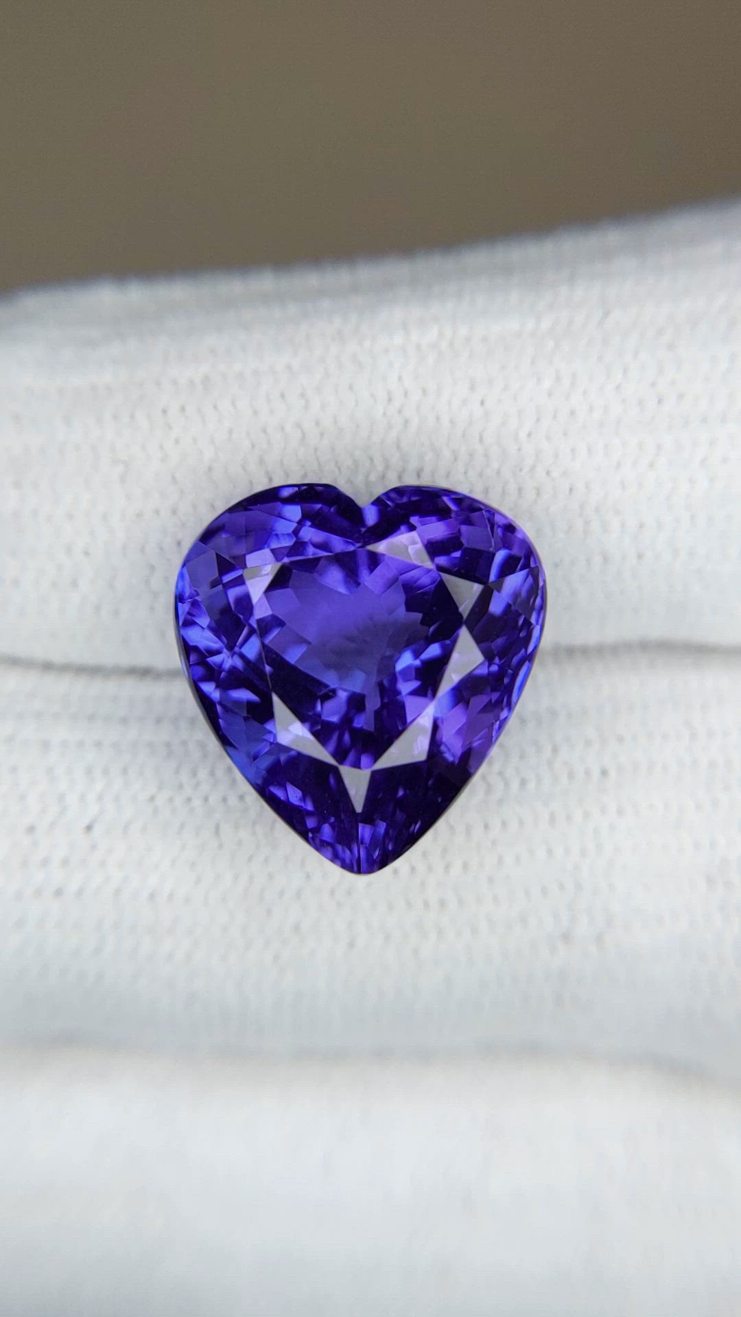 16.42 Ct. Violetish Blue Tanzanite from Tanzania Size Video