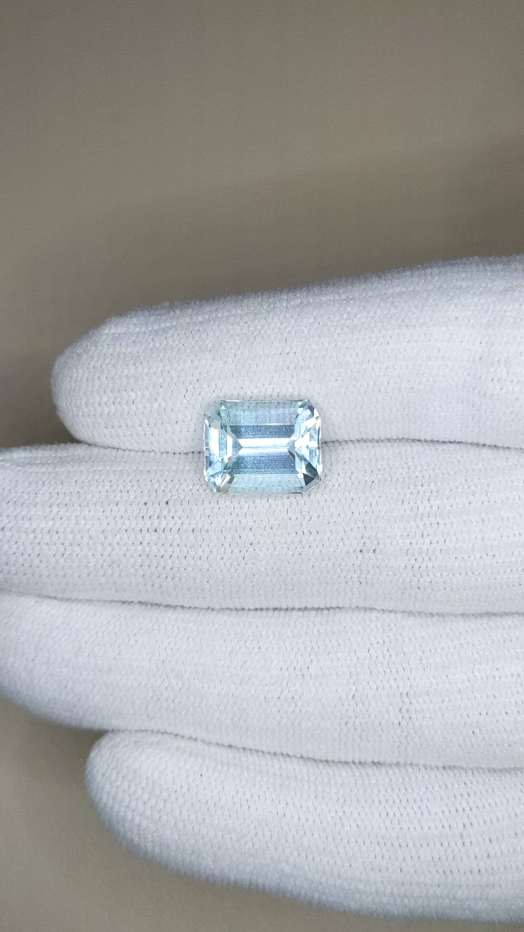 5.23 Ct. Greenish Blue Aquamarine from Brazil Size Video