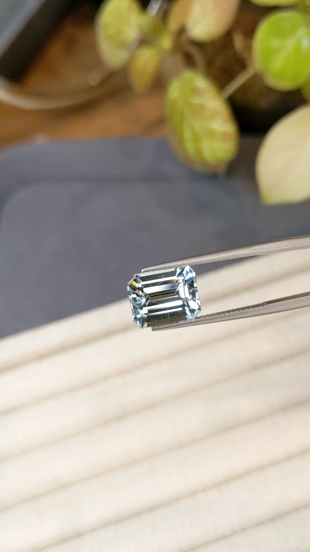 5.23 Ct. Greenish Blue Aquamarine from Brazil Size Video