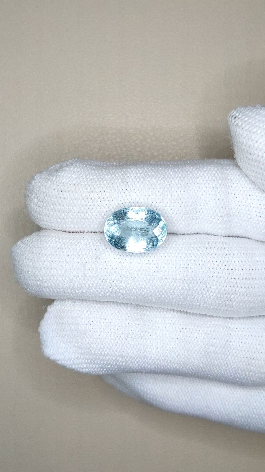 5.59 Ct. Blue Aquamarine from Brazil Size Video