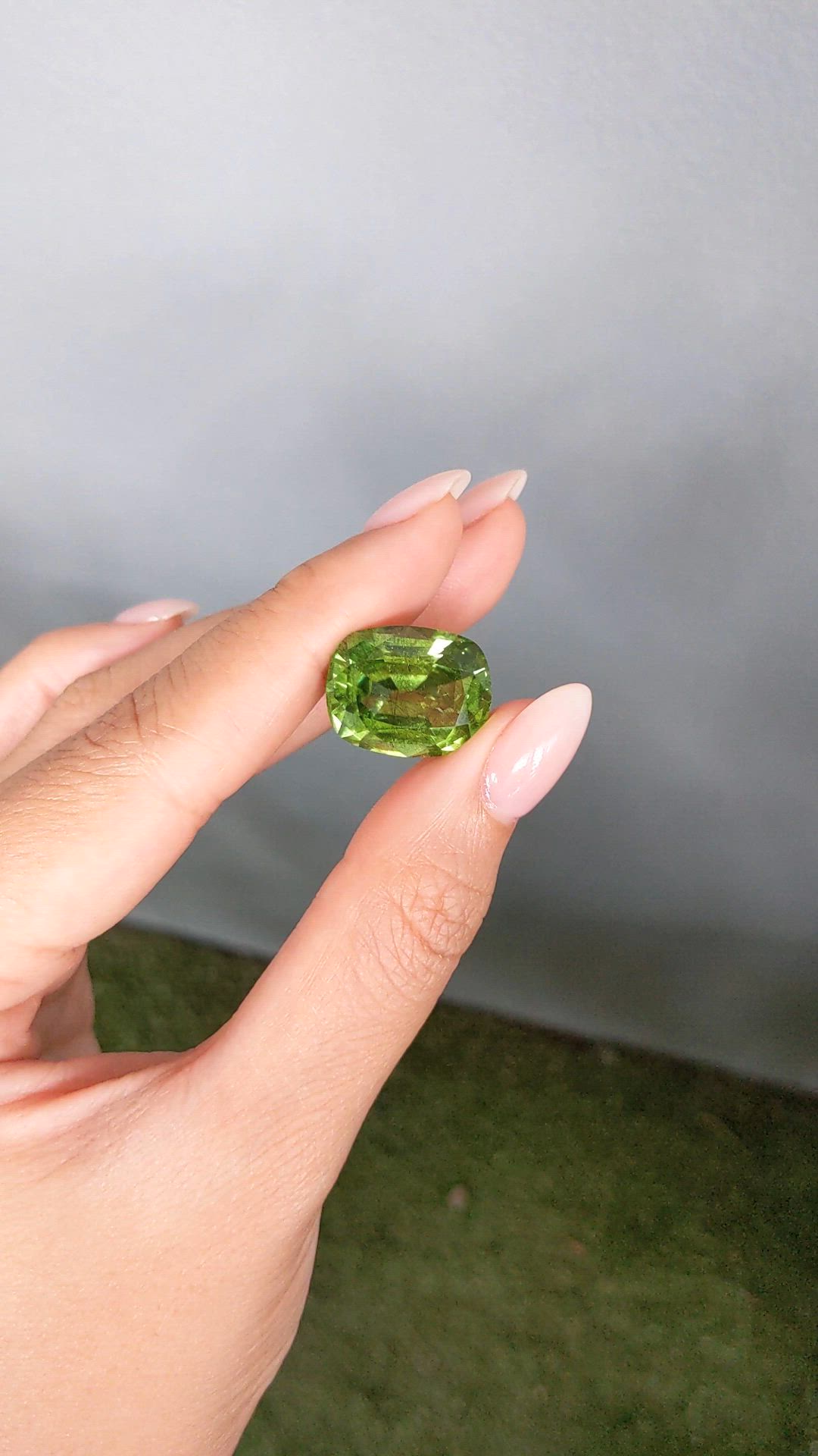 19.02 Ct. Yellowish Green Peridot from Burma (Myanmar) Size Video