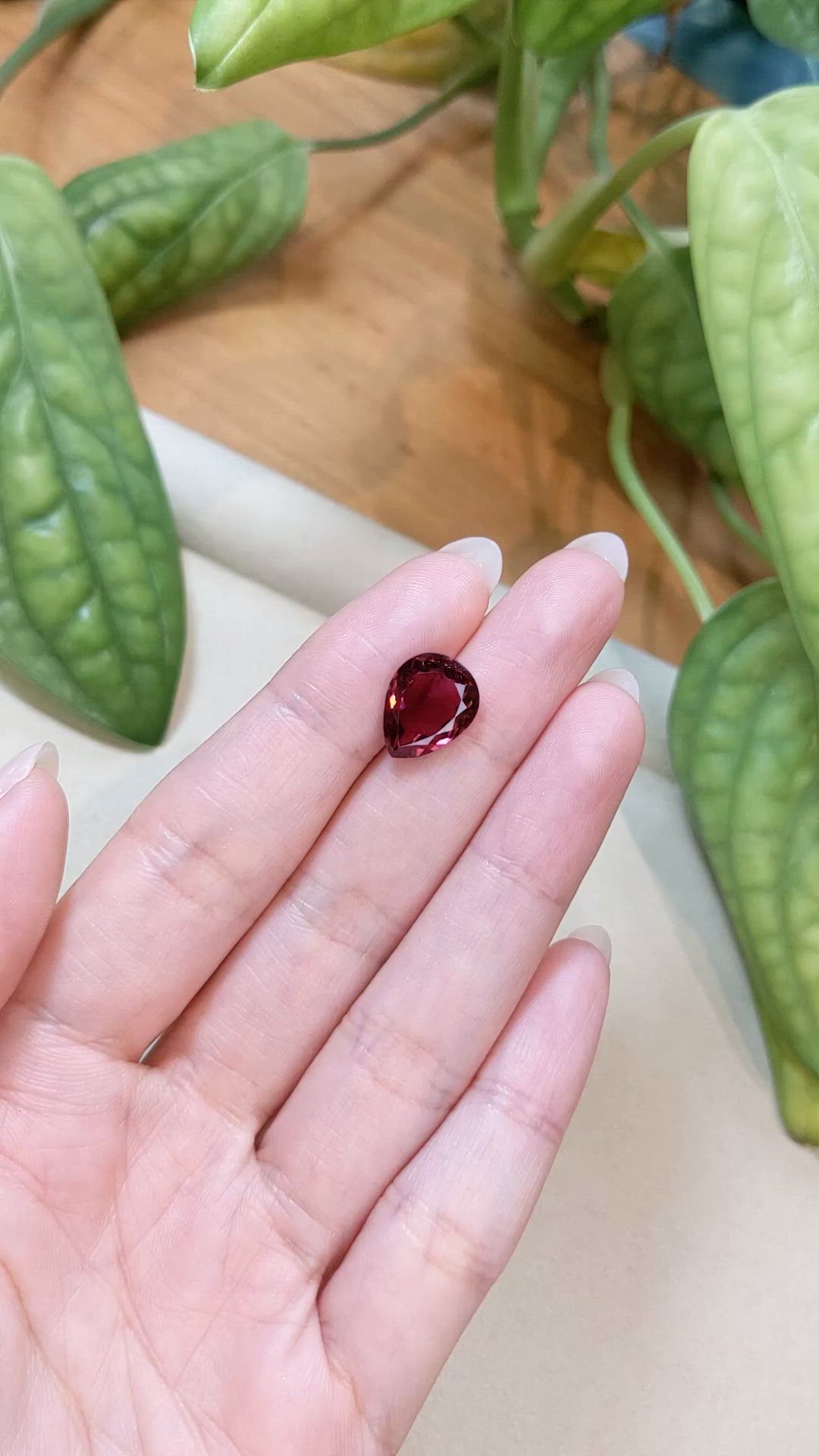 4.11 Ct. Purple Tourmaline from Brazil Size Video