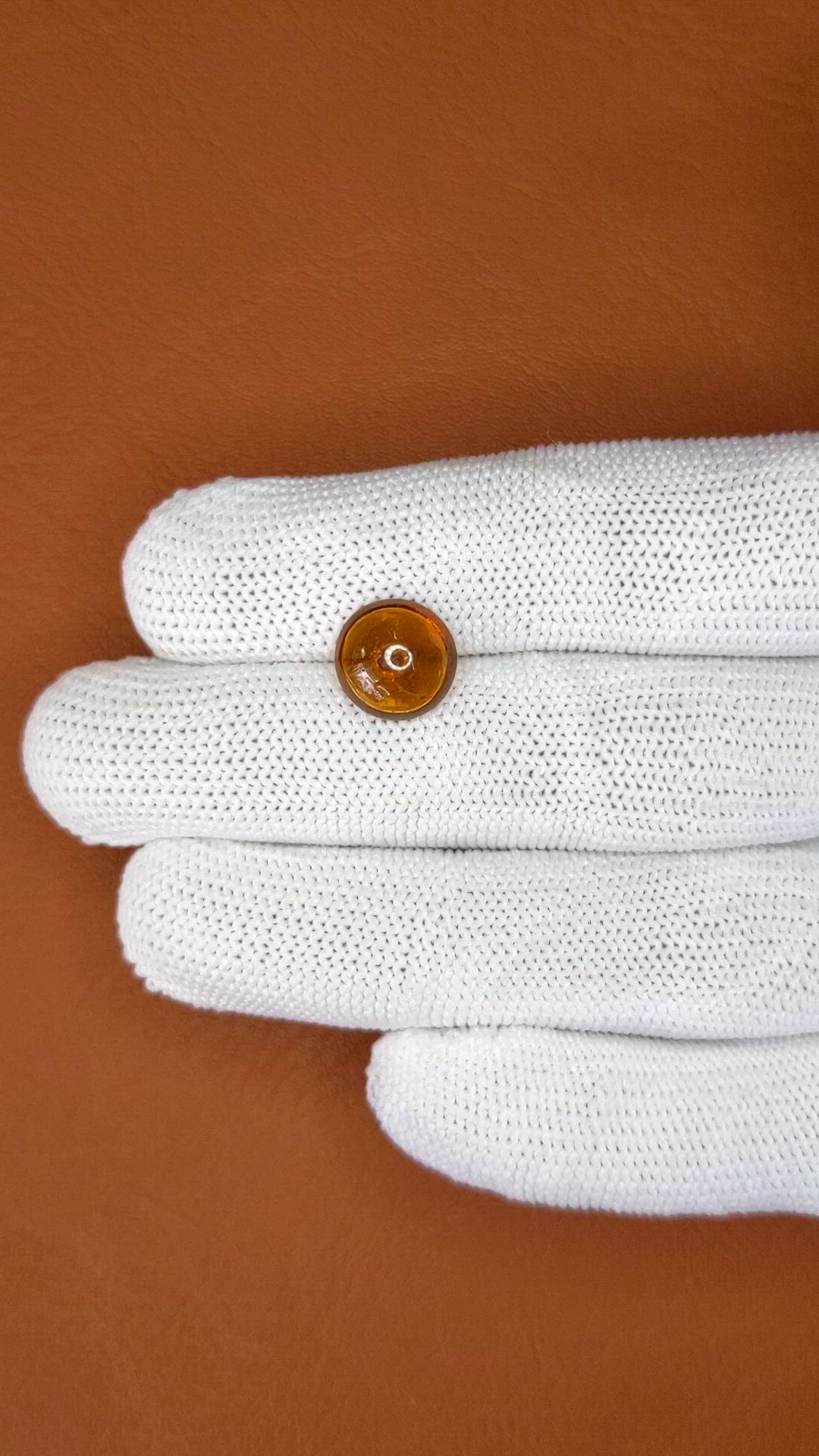 4.37 Ct. Orange Cabochon Hessonite Garnet from Madagascar Size Video