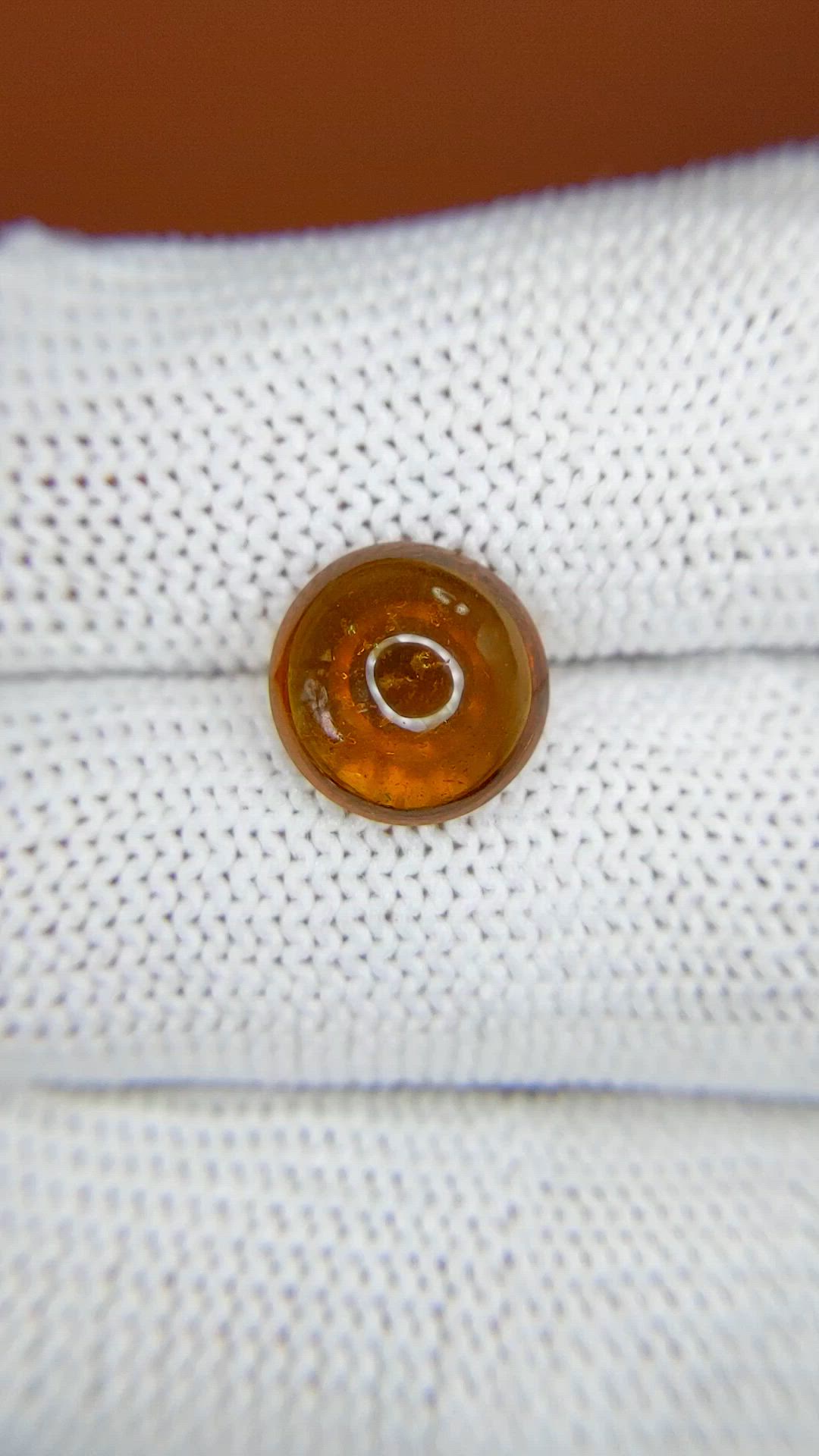 4.37 Ct. Orange Cabochon Hessonite Garnet from Madagascar Size Video