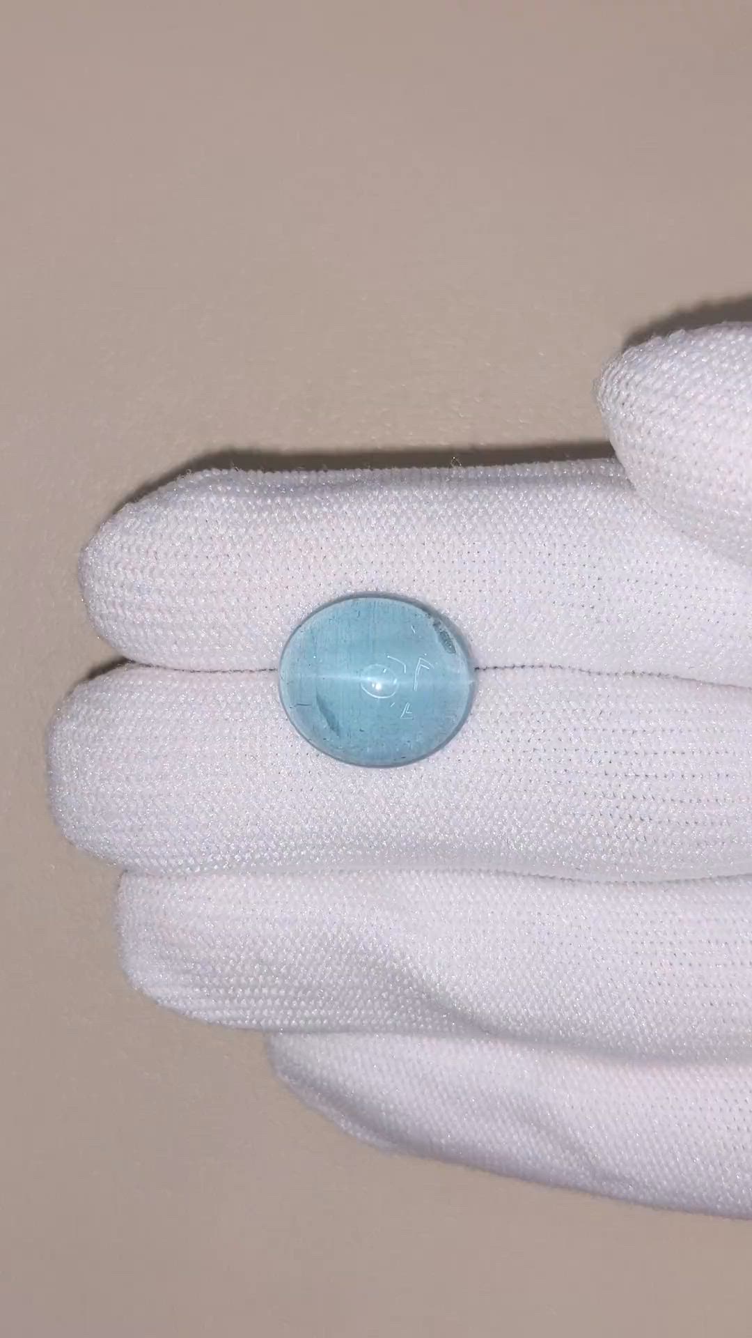 9.34 Ct. Blue Cabochon Aquamarine from Madagascar Size Video