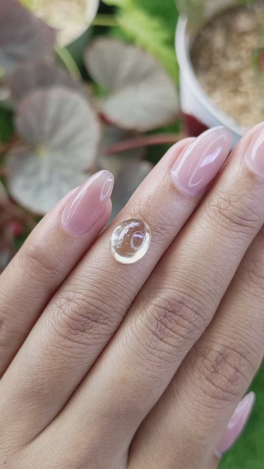 3.39 Ct. Yellow Cabochon Citrine from Ceylon (Sri Lanka) Size Video