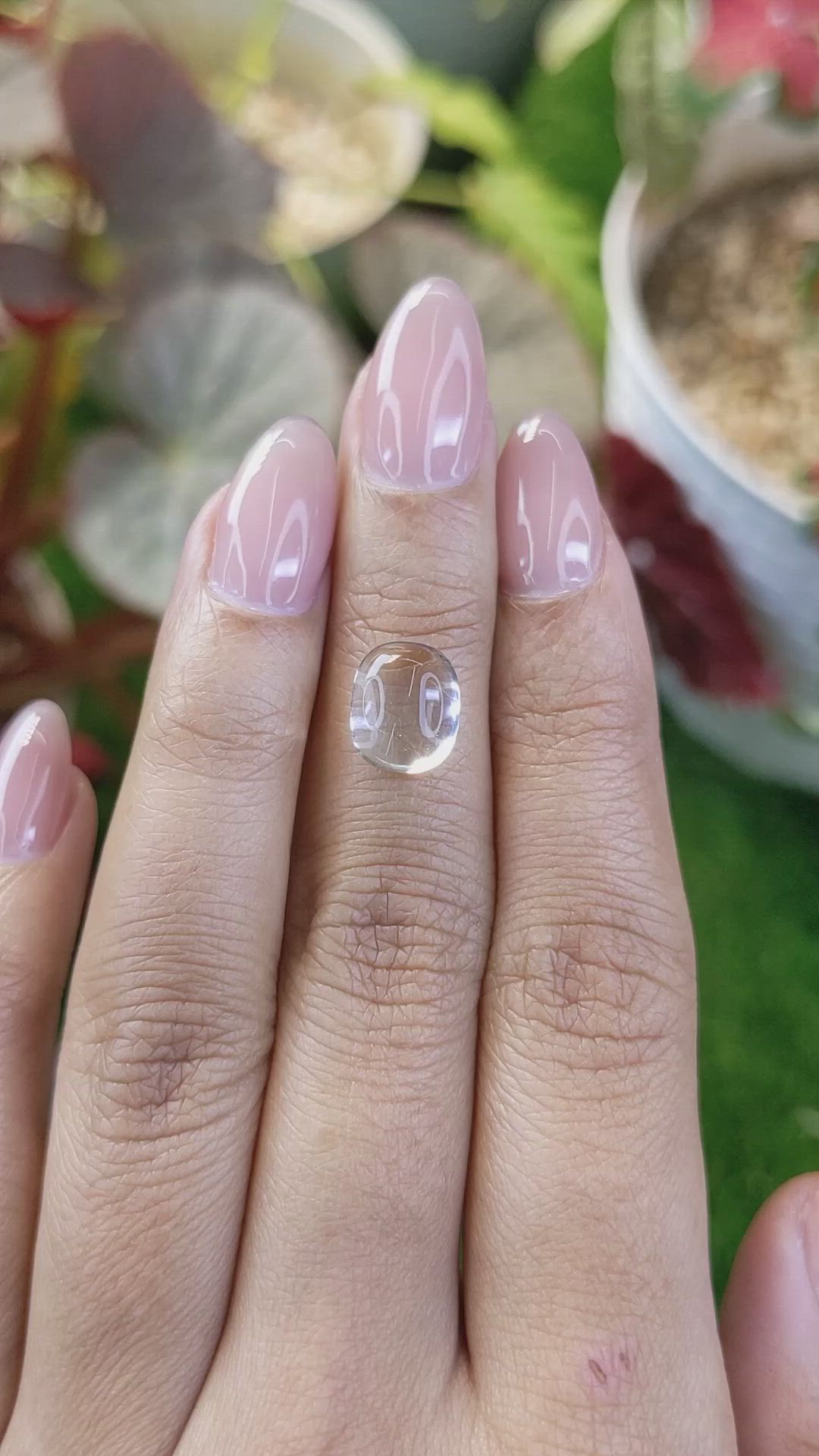 3.70 Ct. White Cabochon Quartz from Madagascar Size Video