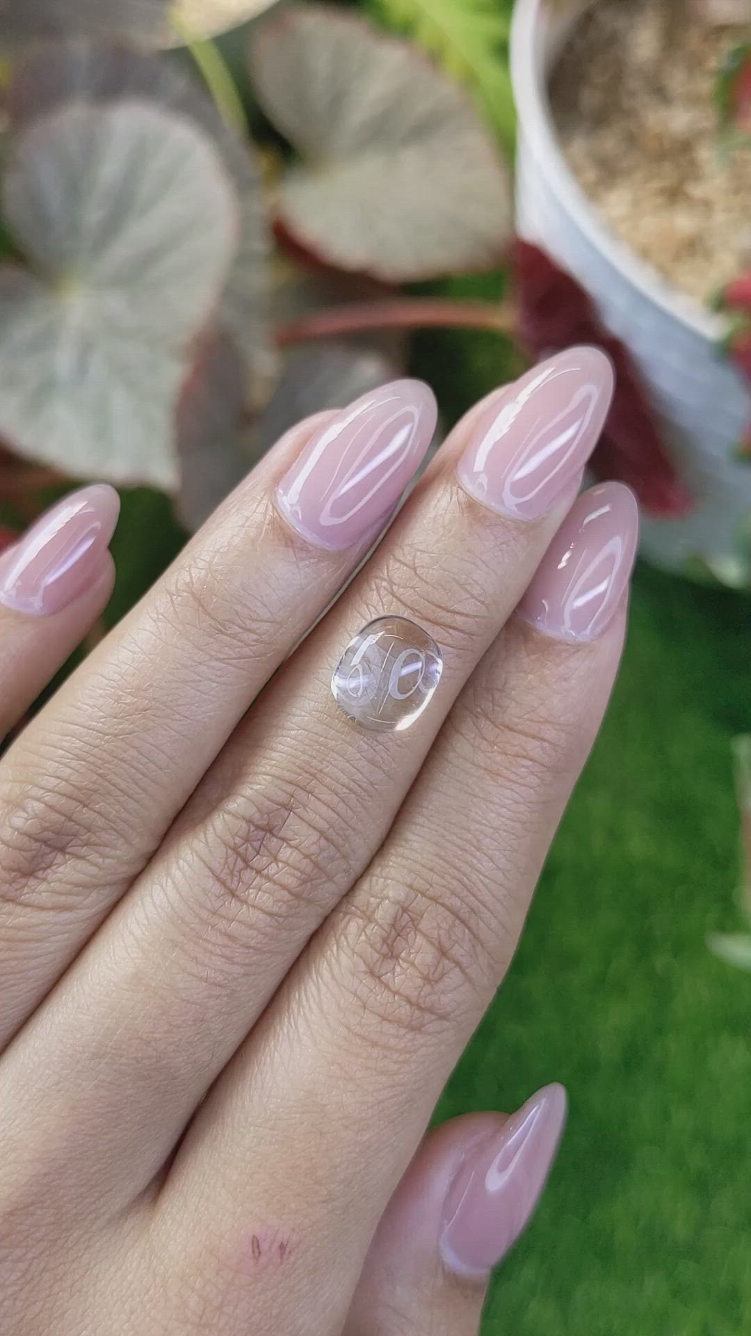 3.70 Ct. White Cabochon Quartz from Madagascar Size Video