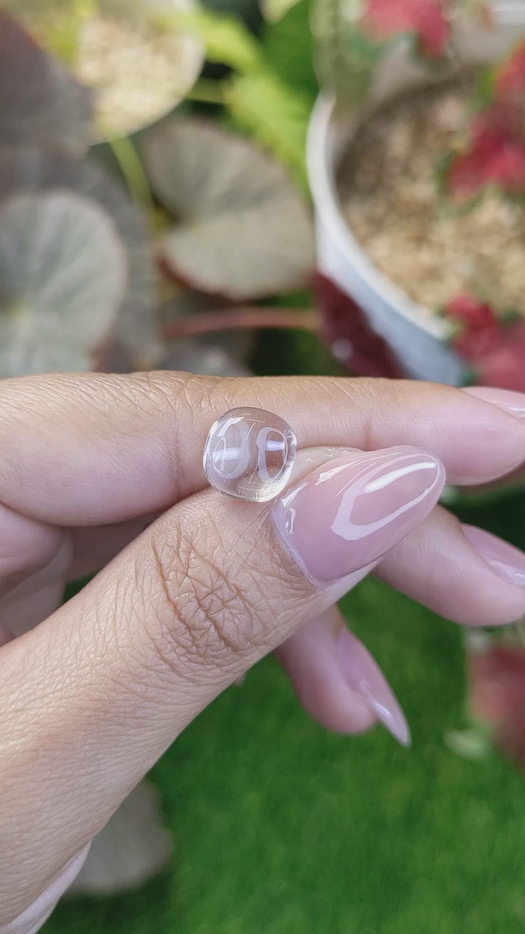 4.13 Ct. White Cabochon Quartz from Madagascar Size Video