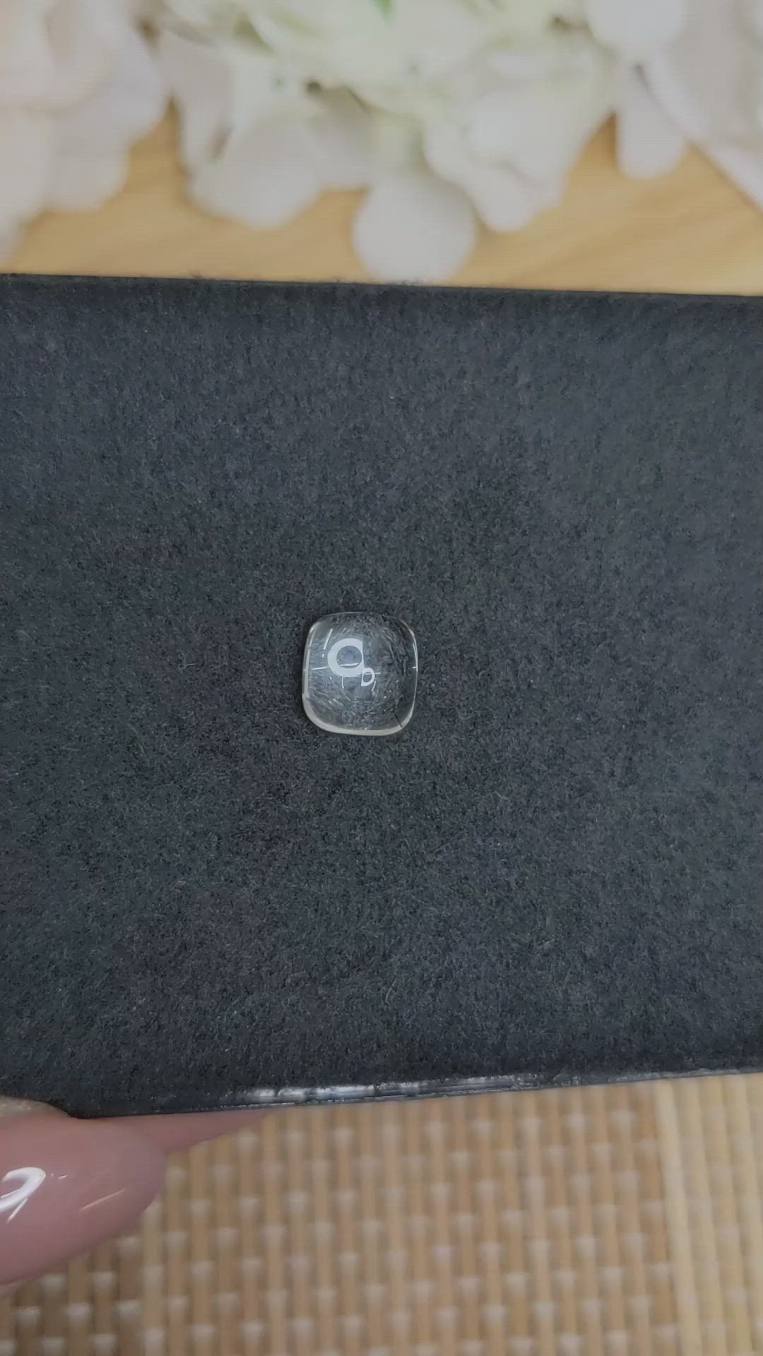 5.09 Ct. White Cabochon Quartz from Madagascar Size Video