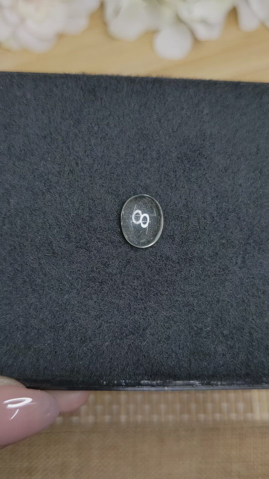 2.93 Ct. White Cabochon Quartz from Madagascar Size Video